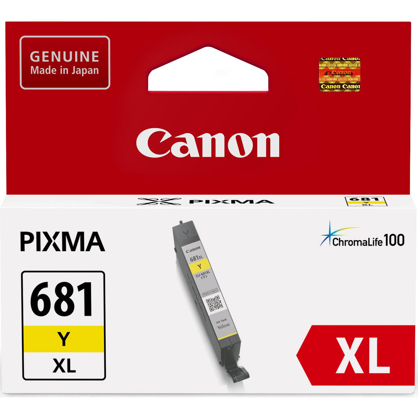 canon pixma ink cartridge cli681xl (yellow)