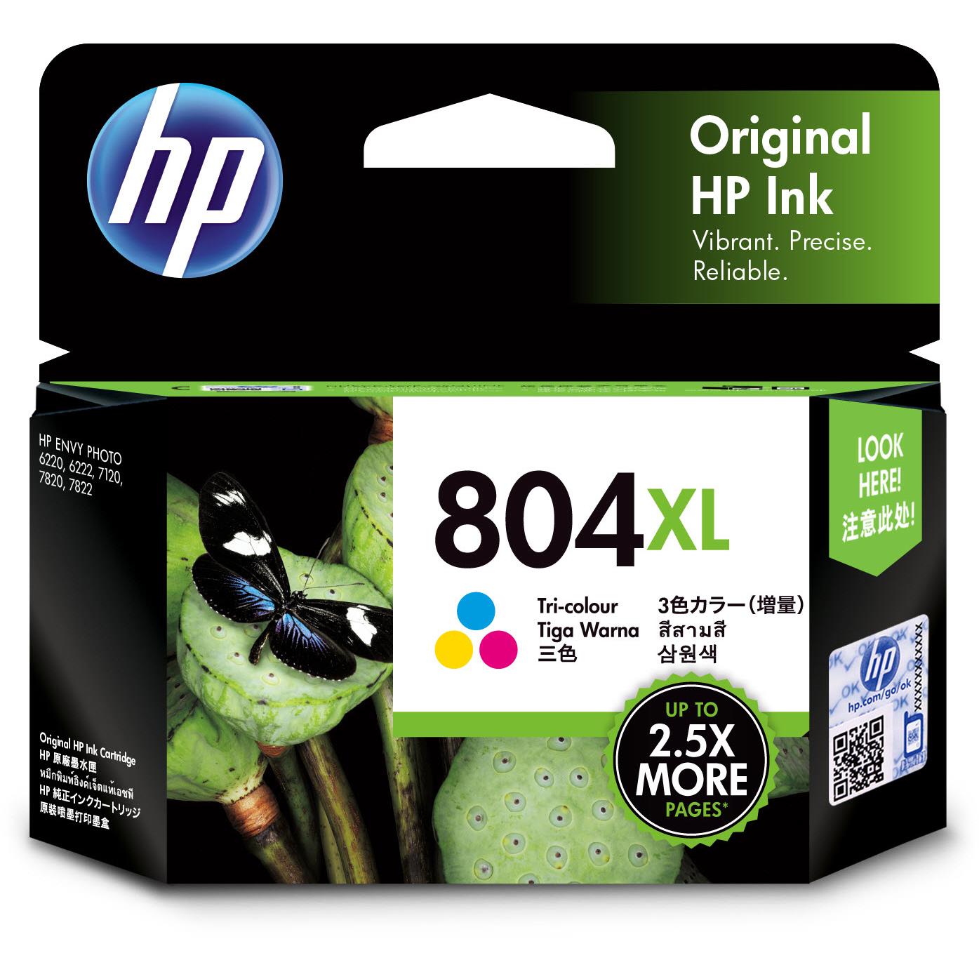 hp 804xl high yield tri-colour original ink cartridge