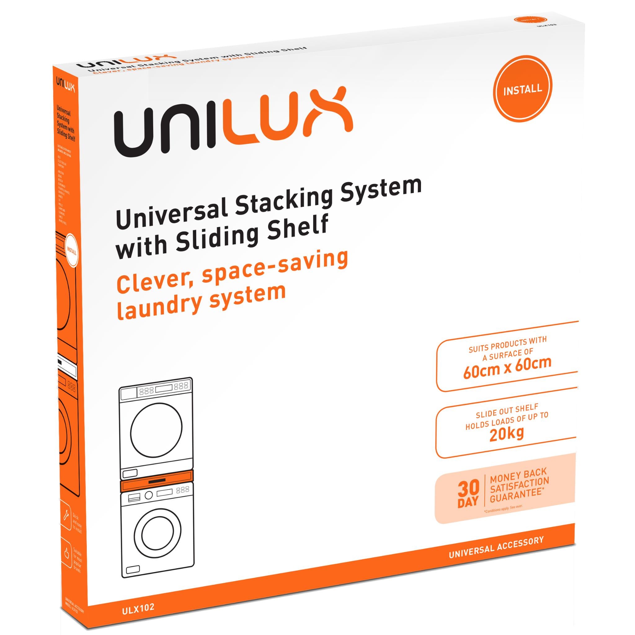 unilux universal stacking kit with sliding drawer