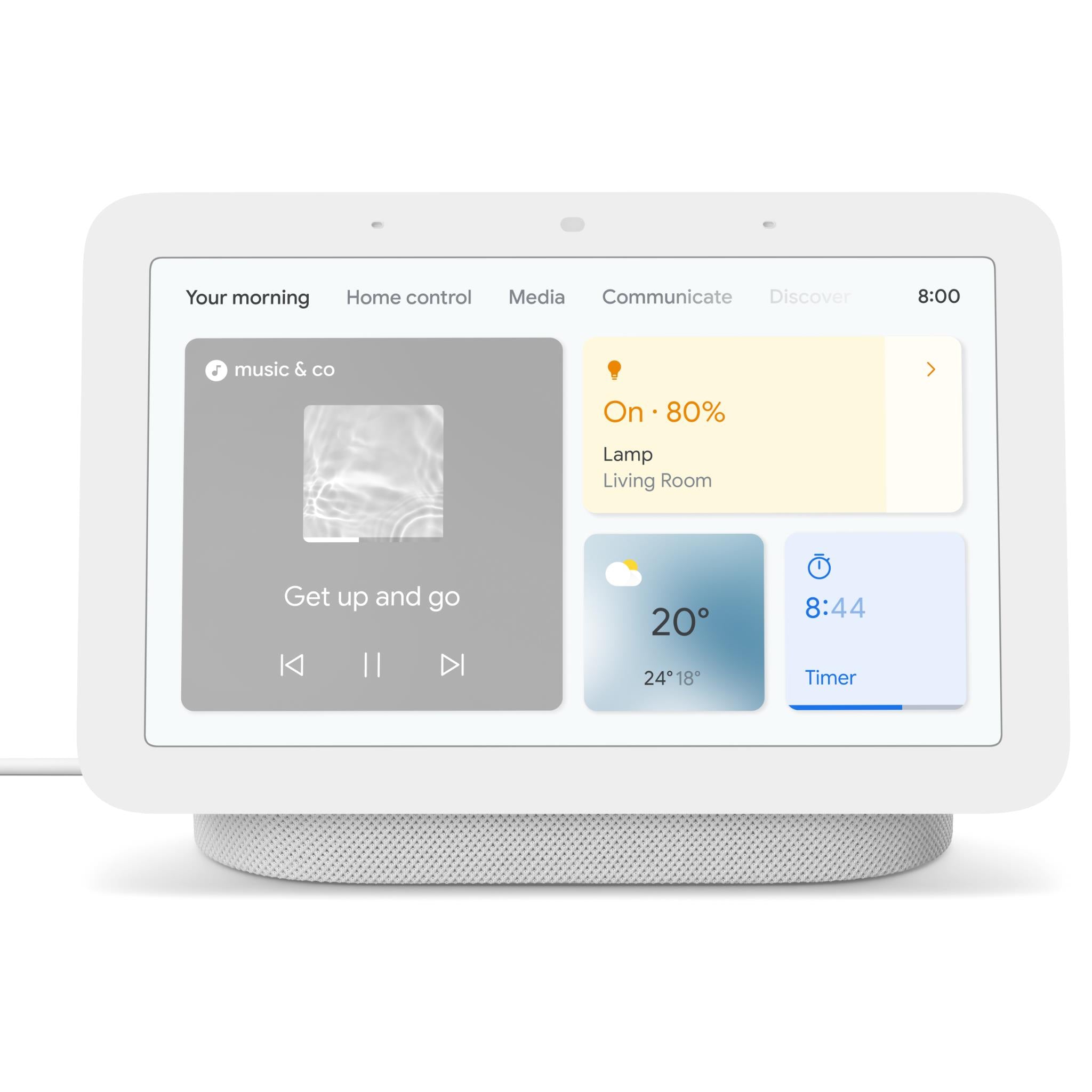 google nest hub 2nd gen smart home display (chalk)