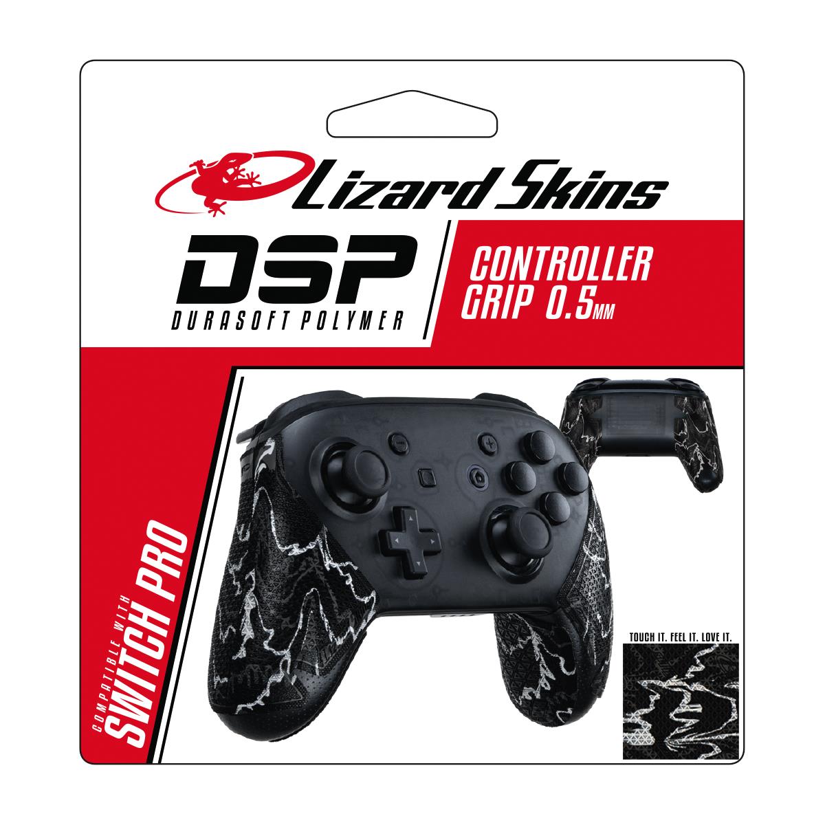 lizard skins dsp controller grip for switch pro contoller (black camo)