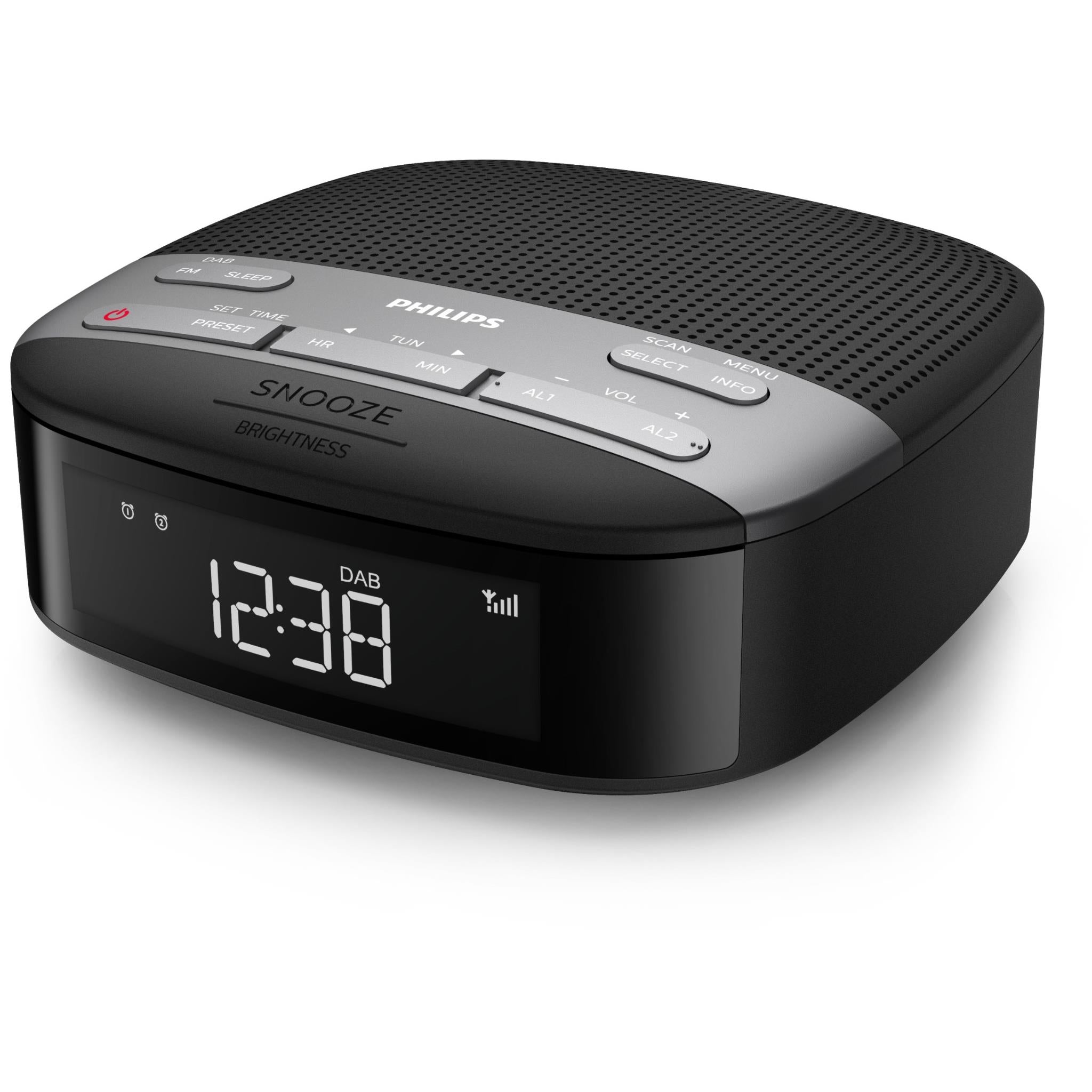 philips dab+ dual alarm clock radio