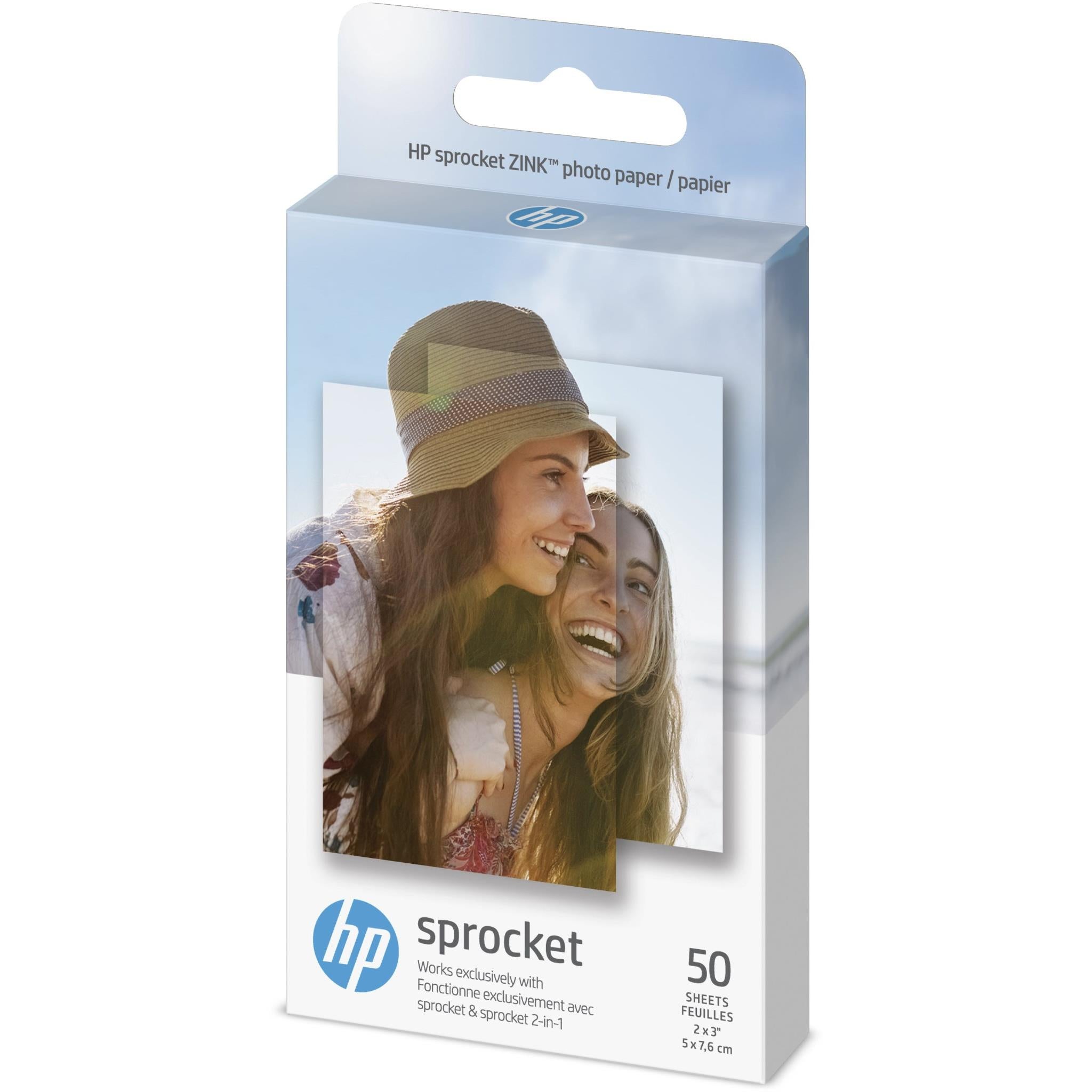 hp zink photo paper for hp sprocket 2x3 (50pk)
