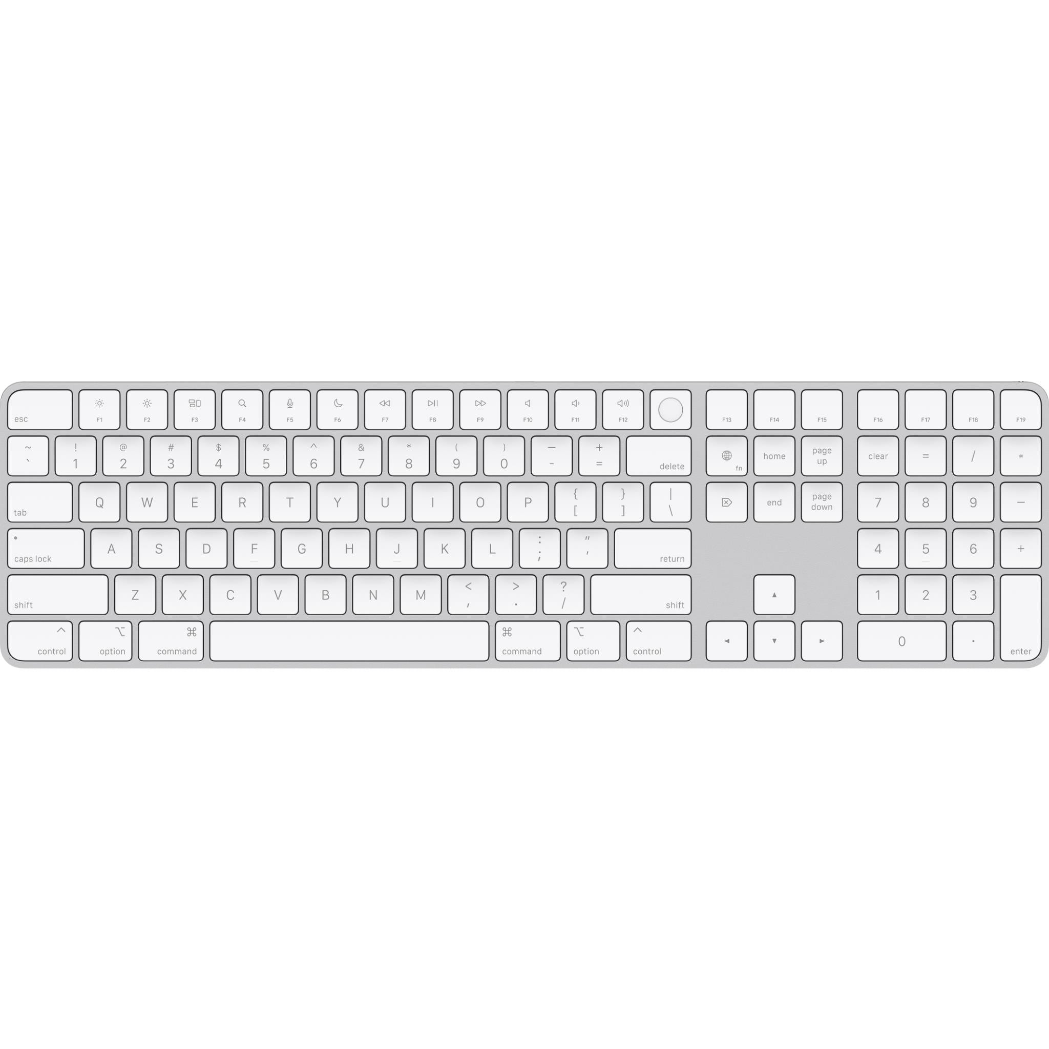 apple magic keyboard with touch id and numeric keypad (white)