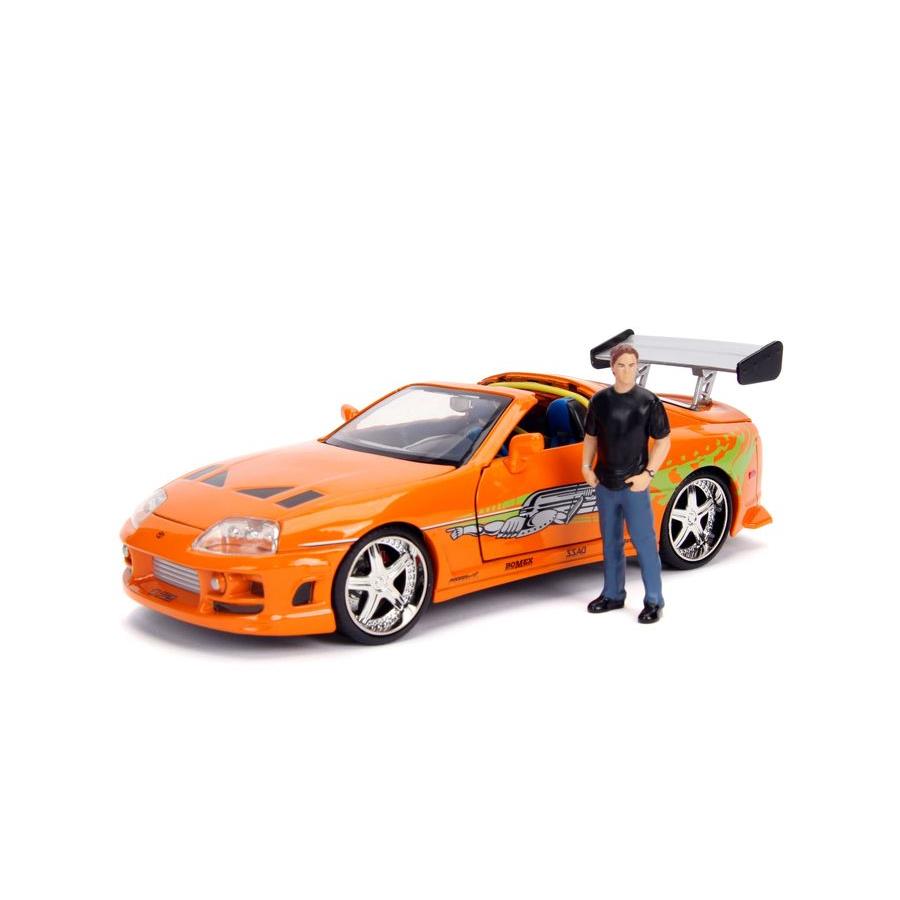 fast and furious - 1995 toyota supra 1:24 with brian hollywood ride vehicle replica