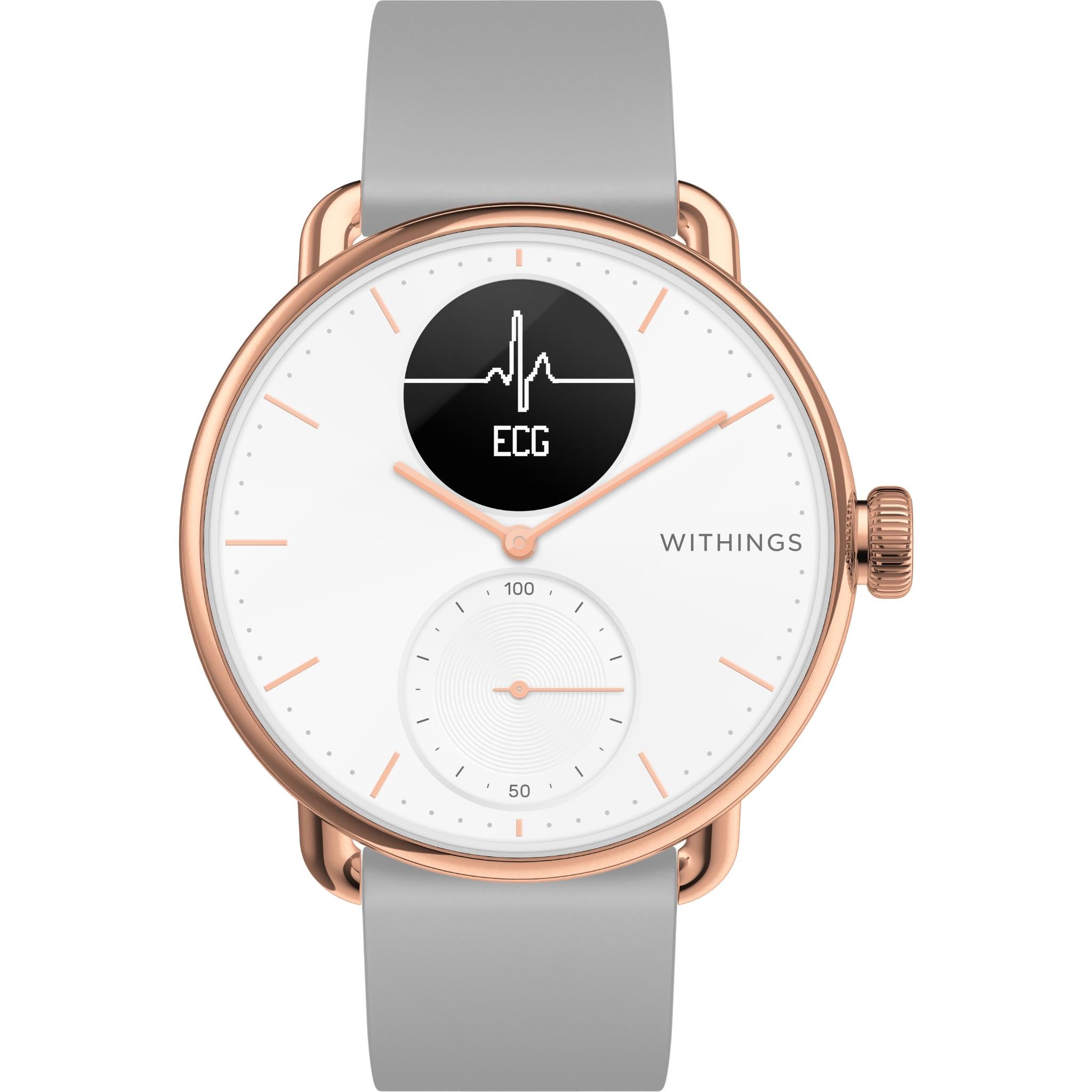 withings scanwatch 38mm (rose gold)