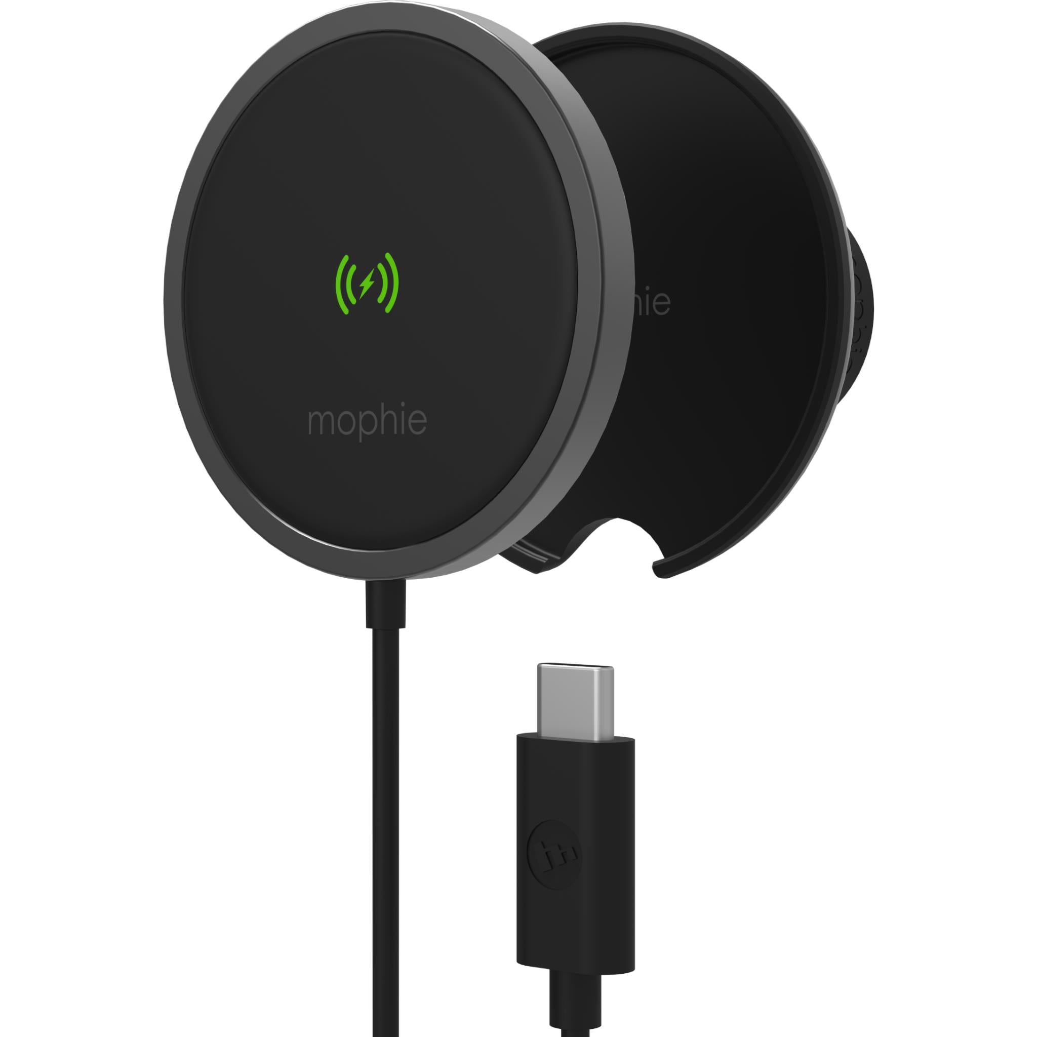 mophie unv snap+ wireless vent mount for iphone (black)