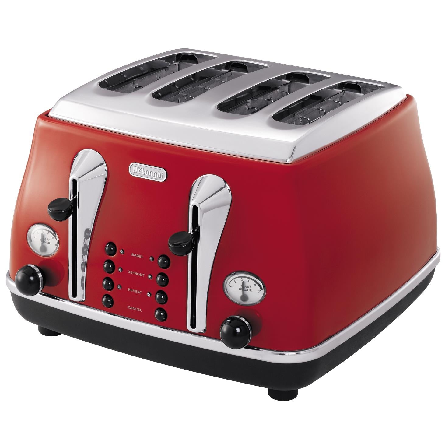 de'longhi icona 4 slice toaster (red)