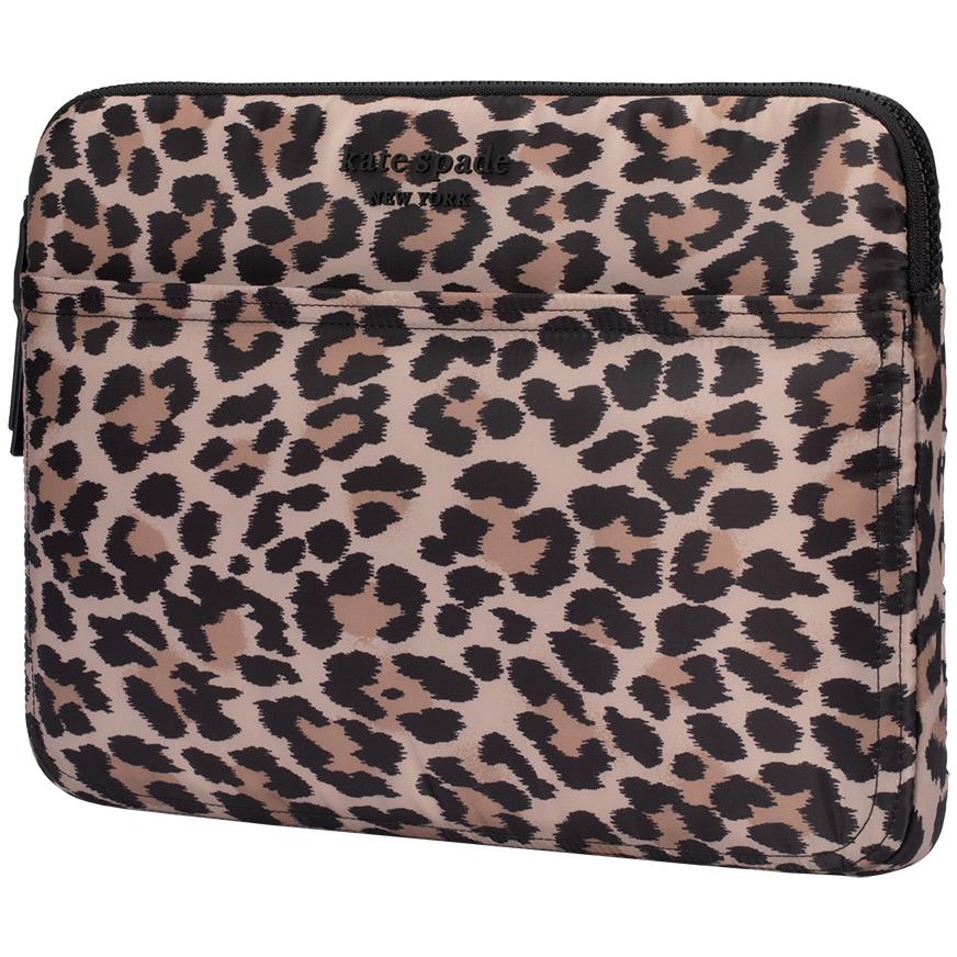 kate spade ny puffer 16" laptop sleeve (classic leopard)