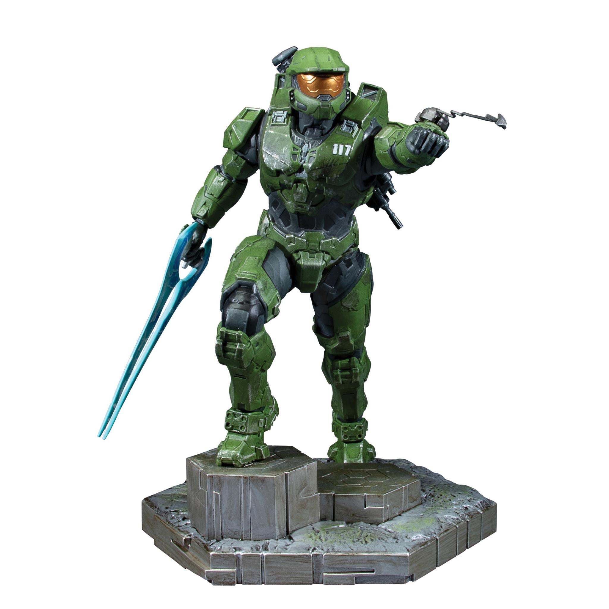 halo infinite master chief with grappleshot 10” vinyl statue