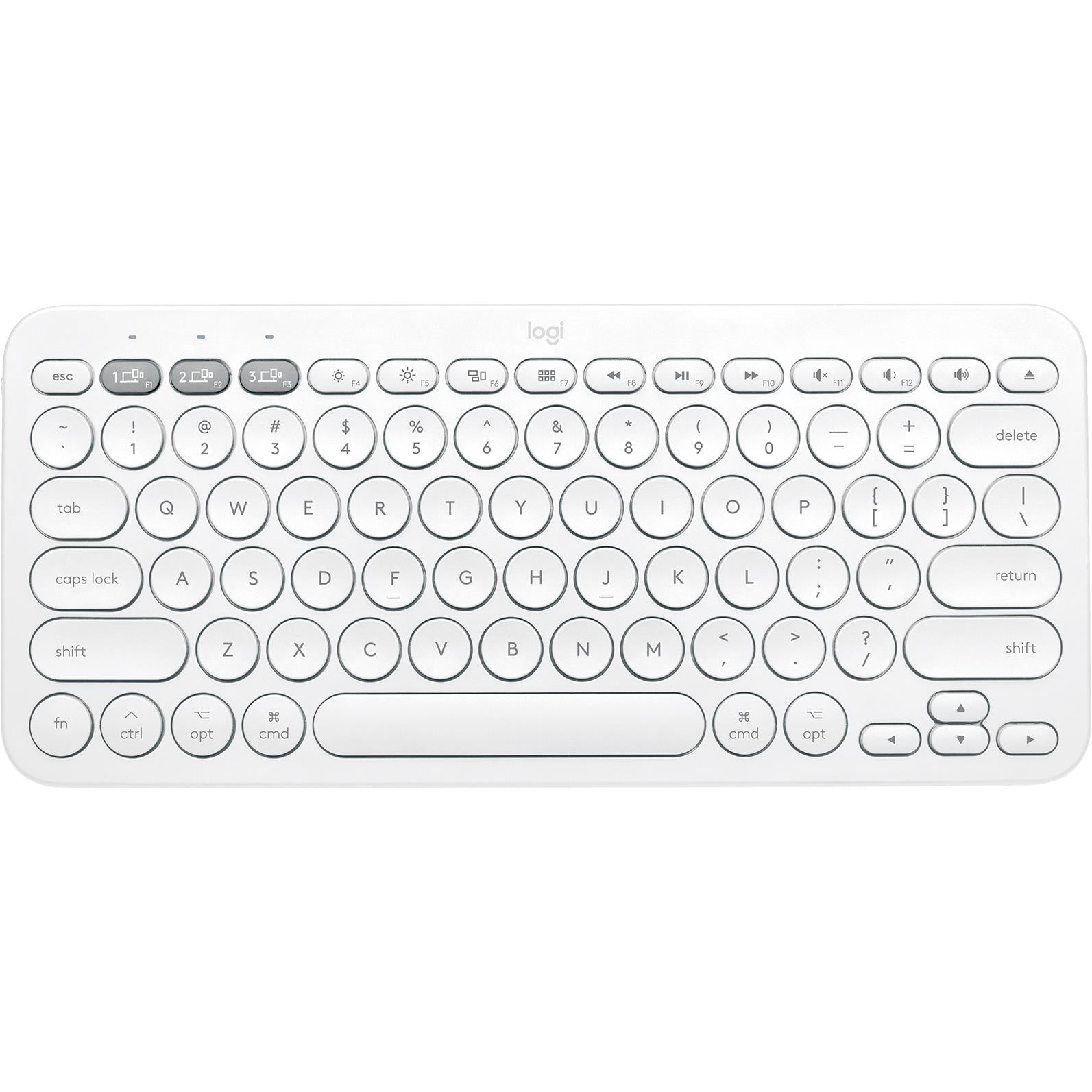 logitech k380 bluetooth multi-device keyboard for mac (white)