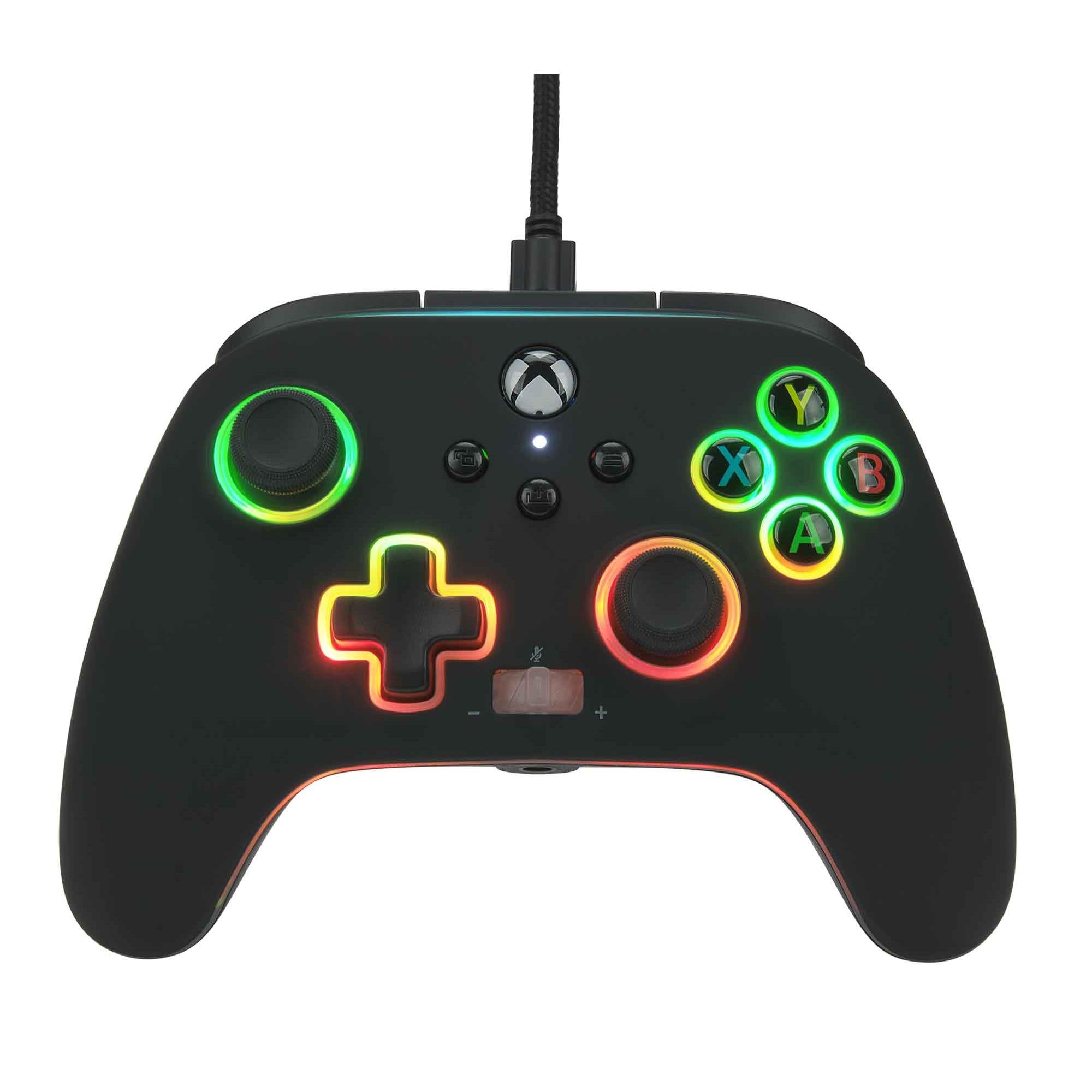 powera spectra enhanced wired controller rgb for xbox (black)