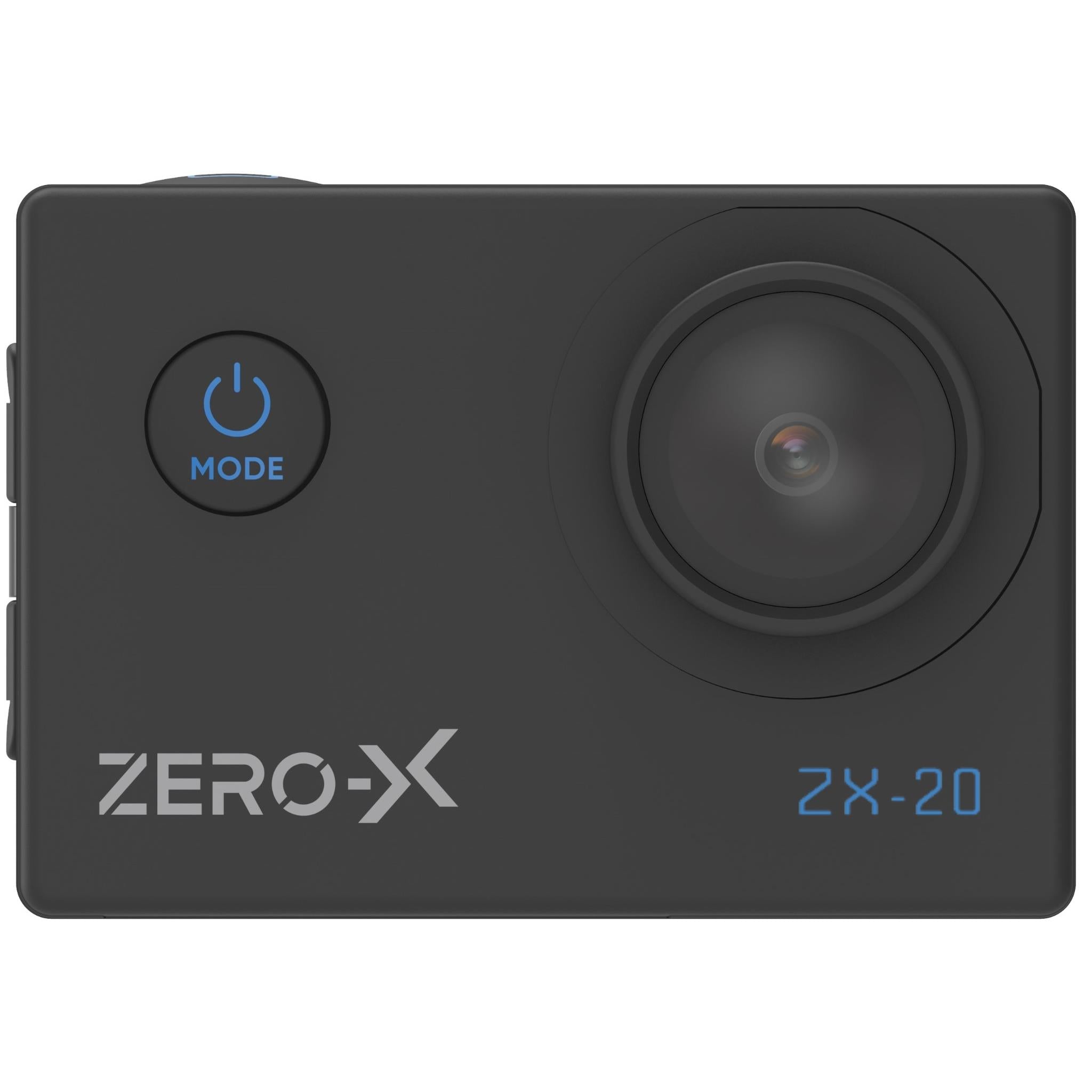 zero-x zx-20 4k action camera with 2.0" screen & wi-fi