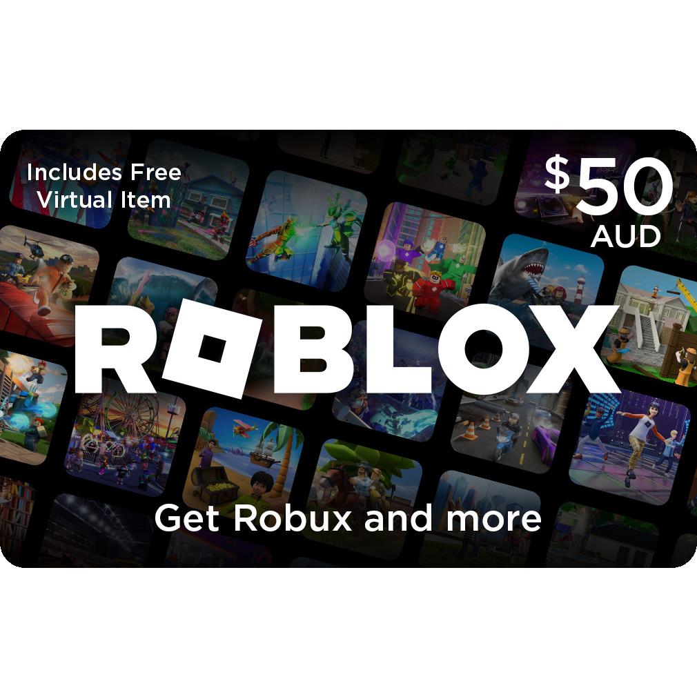 roblox $50 digital gift card (includes exclusive virtual item) (digital download)