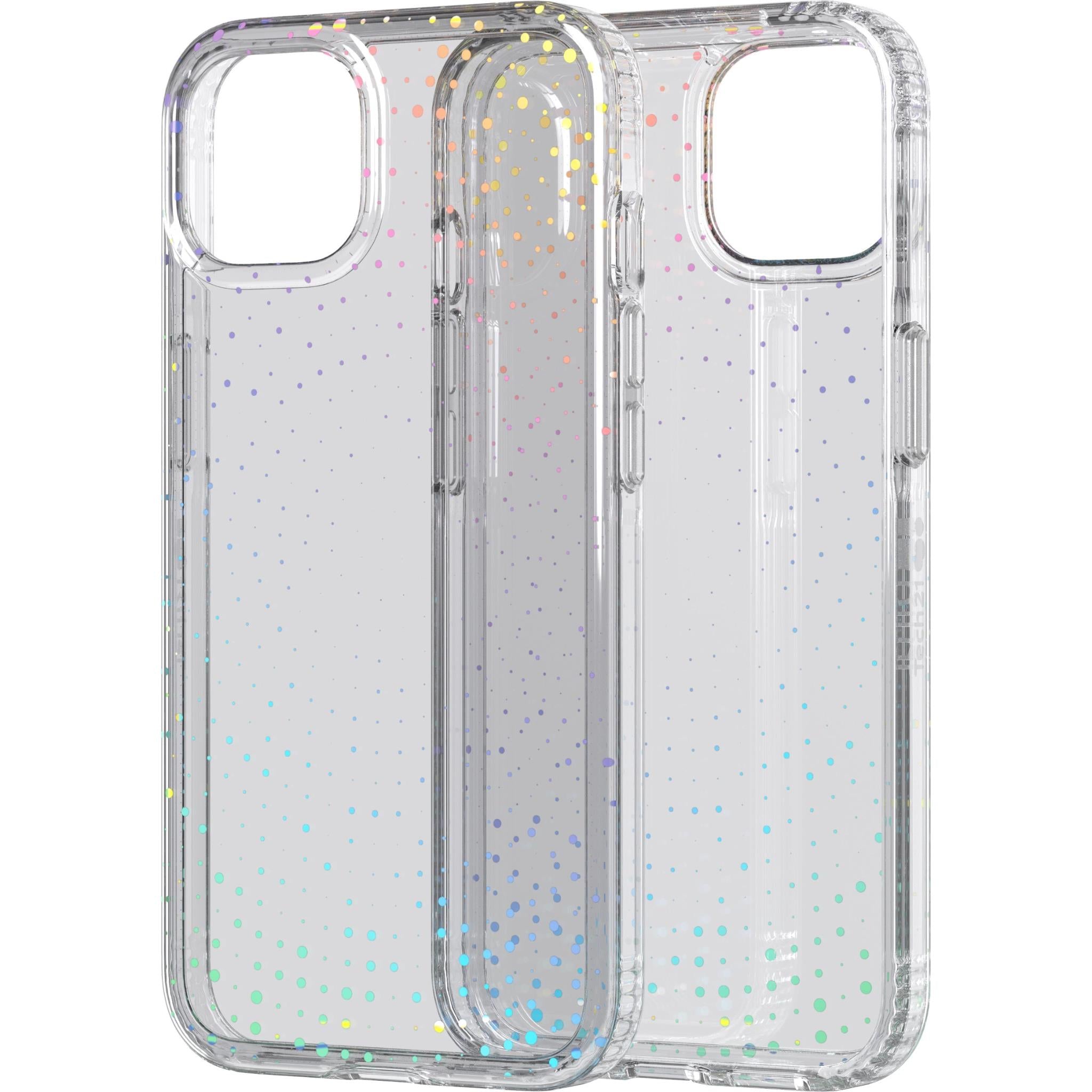 tech21 evo sparkle case for iphone 13 (iridescent)