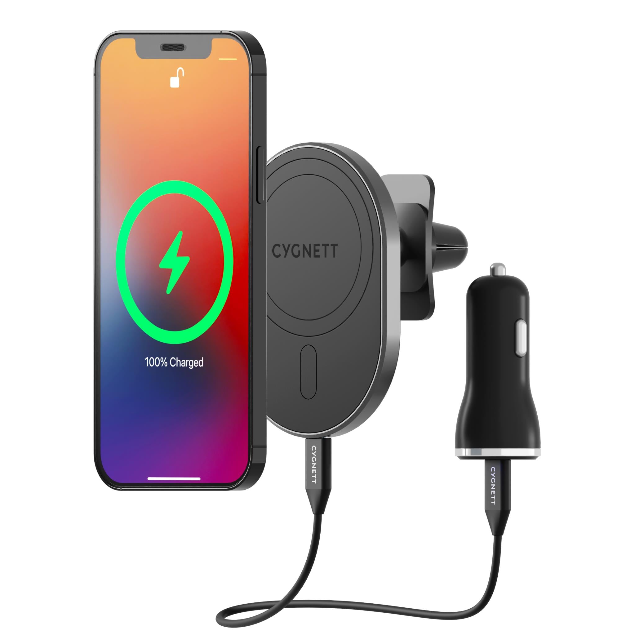 cygnett magnetic car vent car charger for iphone