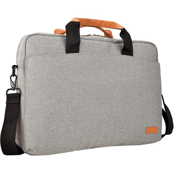 evol brunswick 16" laptop briefcase bag (tan)