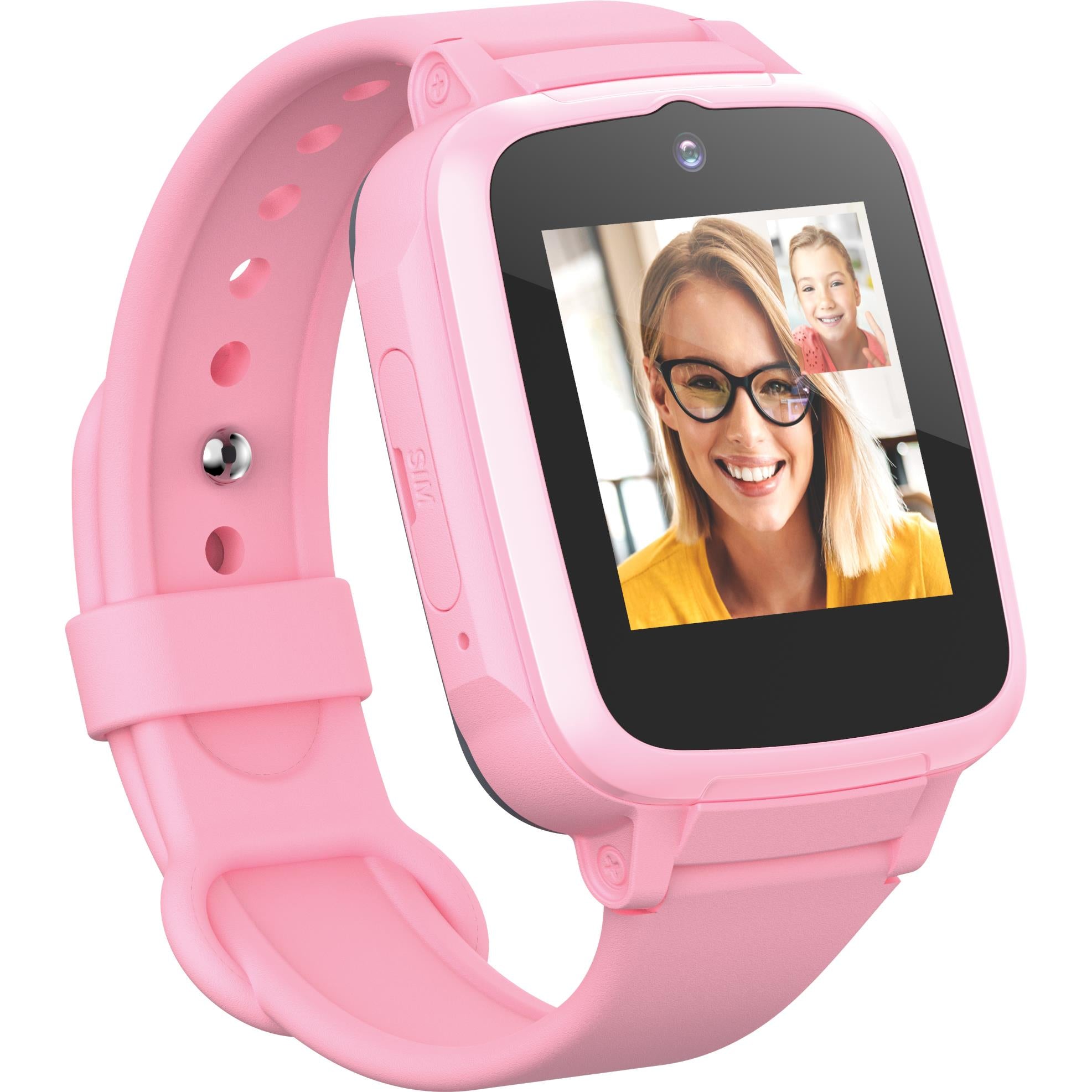 pixbee kids 4g video smart watch with gps tracking (pink)