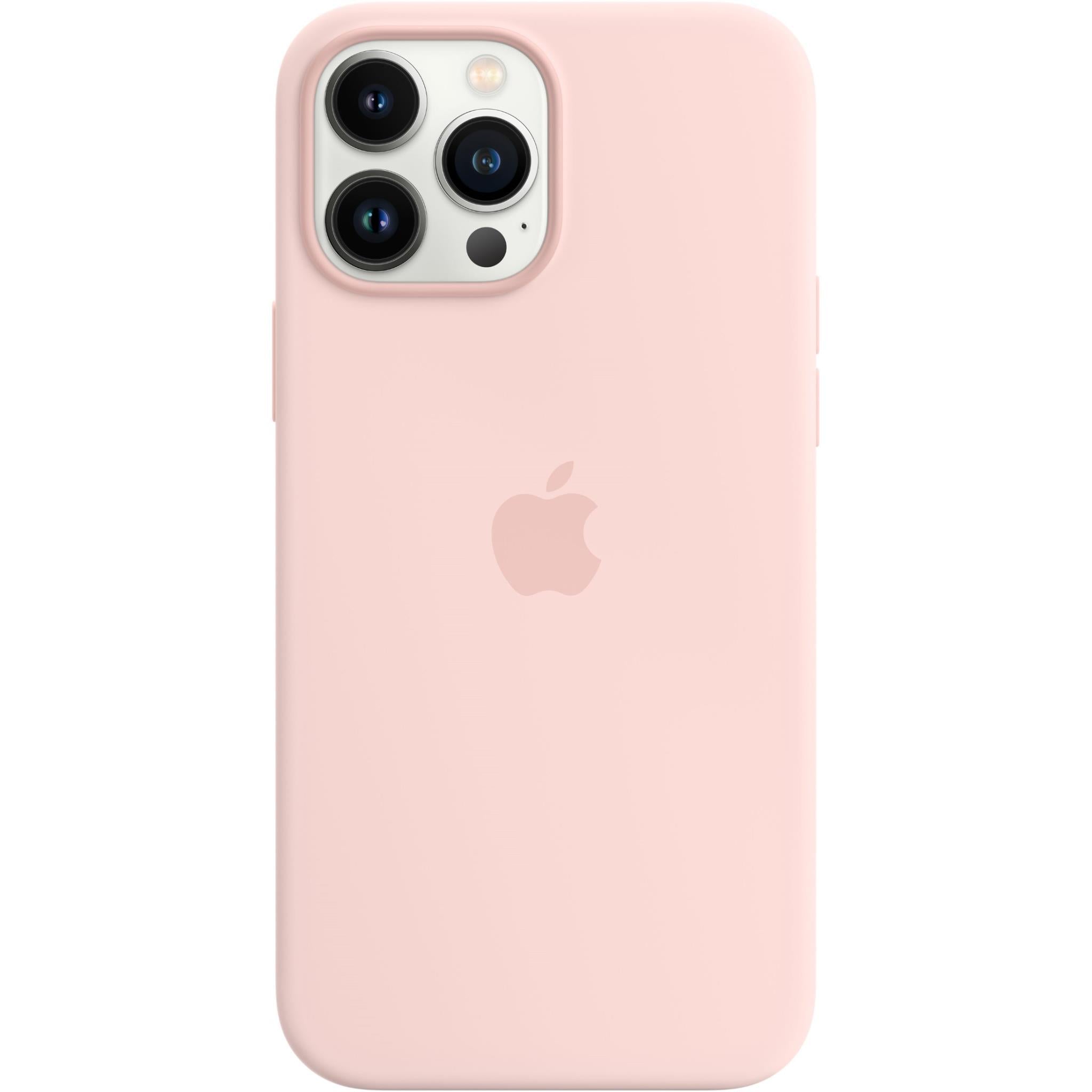 apple silicone case with magsafe for iphone 13 pro max (chalk pink)