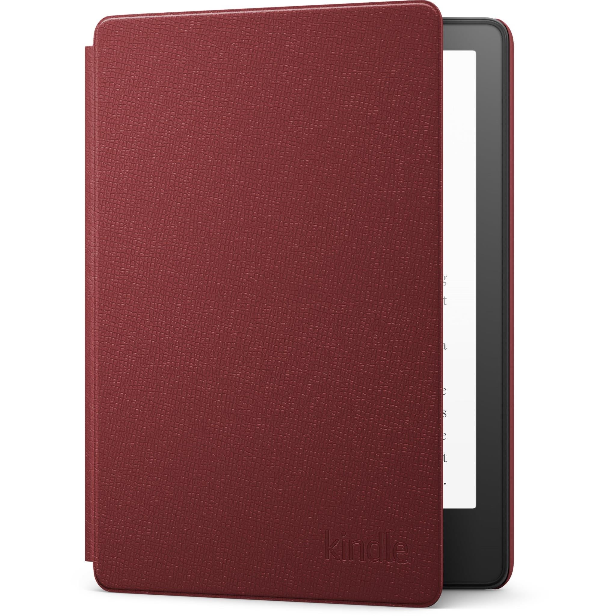 kindle paperwhite leather cover for 11th gen (merlot)