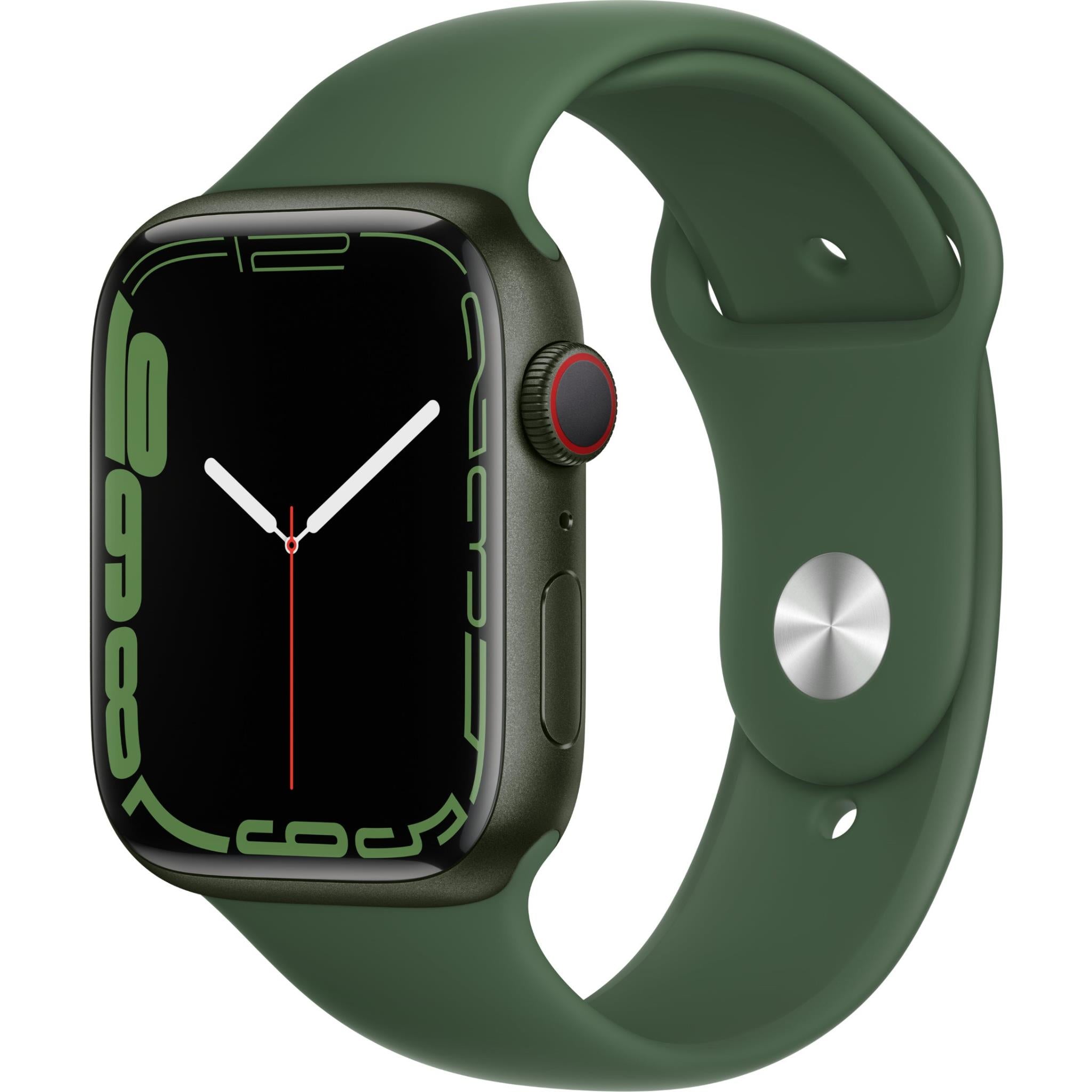 apple watch series 7 45mm green aluminium case gps + cellular
