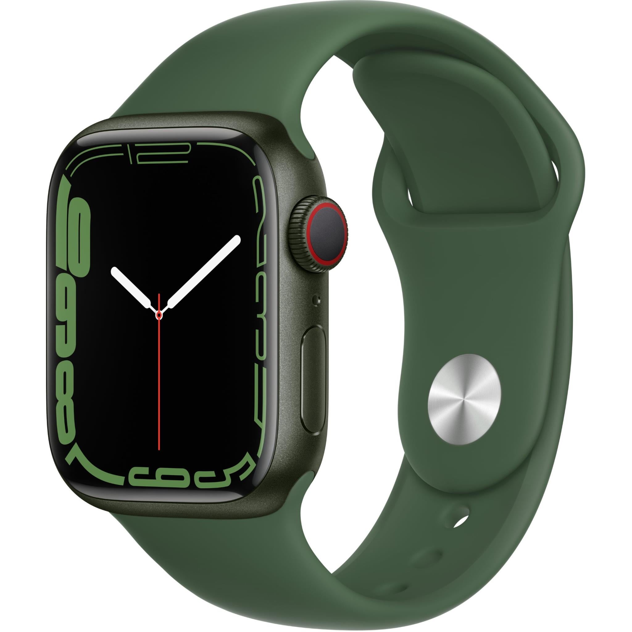 apple watch series 7 41mm green aluminium case gps + cellular