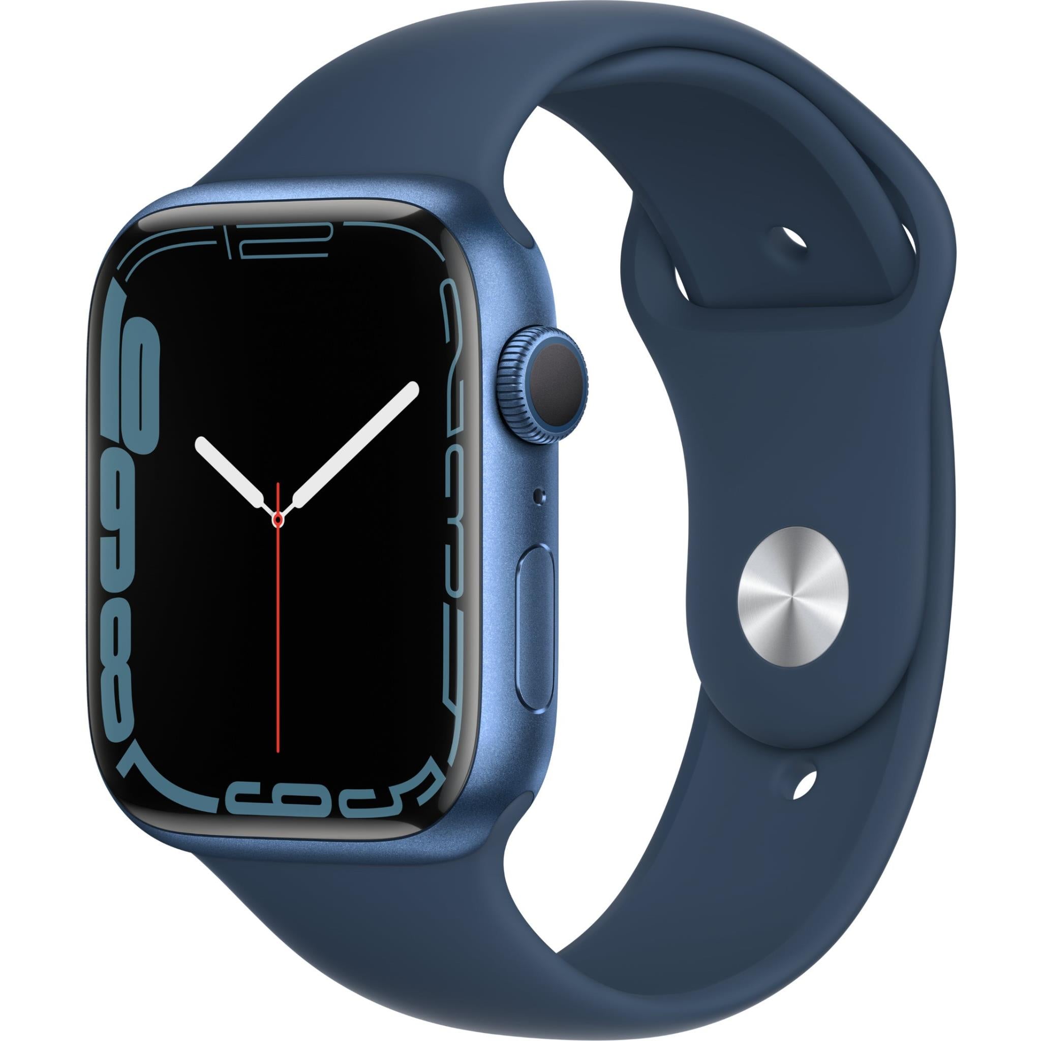 apple watch series 7 45mm blue aluminium case gps
