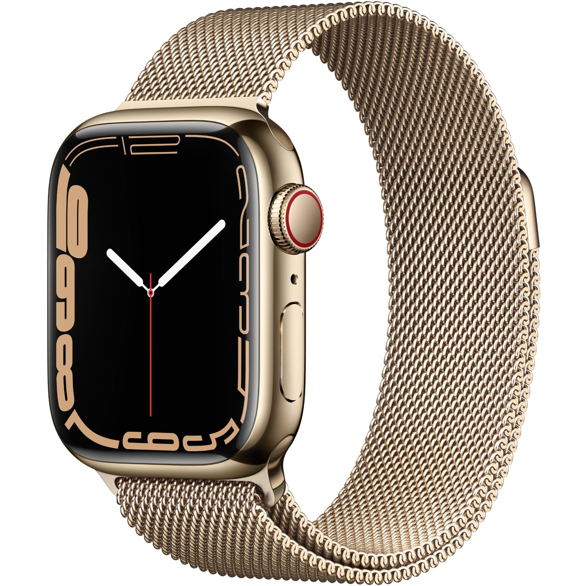 apple watch series 7 41mm gold stainless steel case gps + cellular