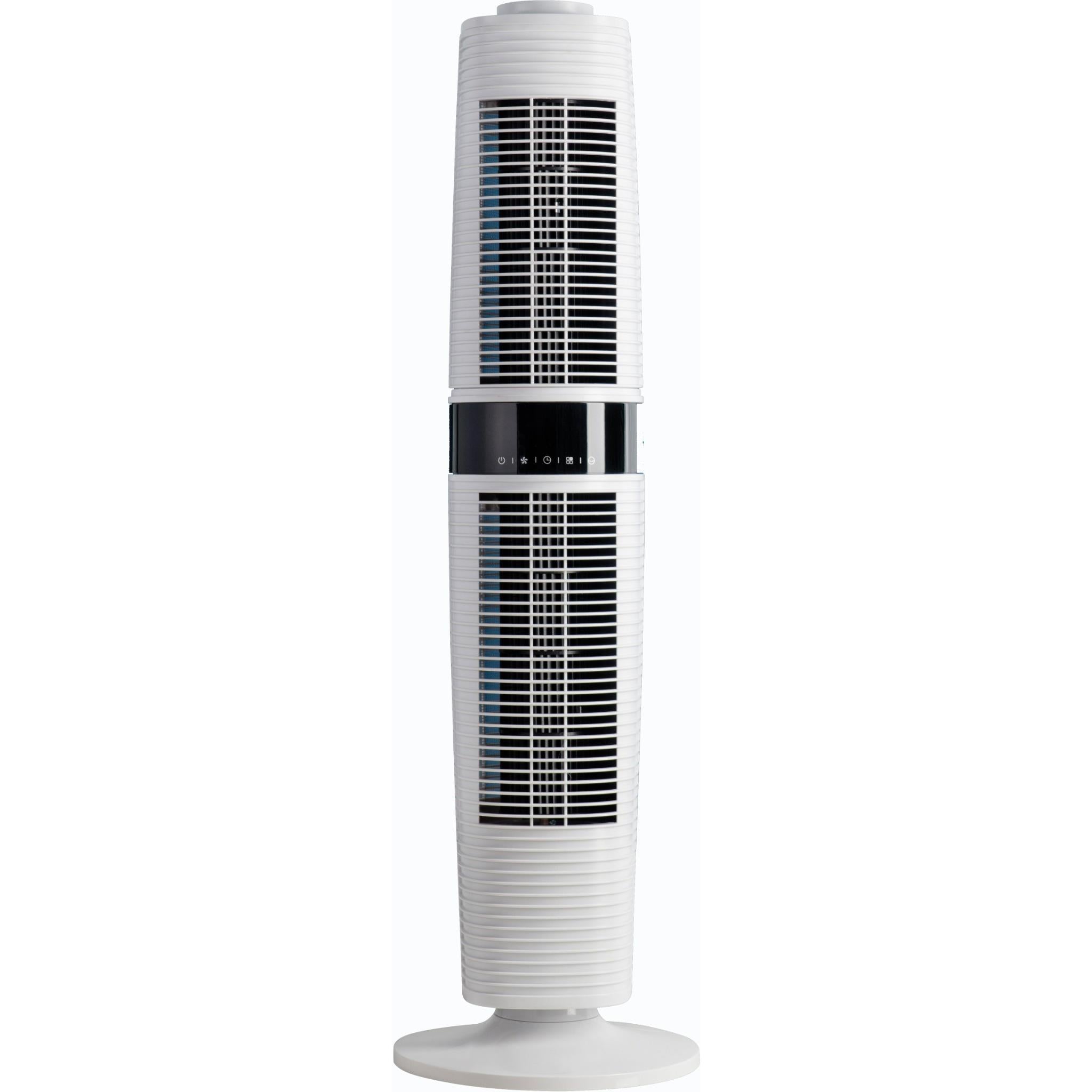 de'longhi 360° dual oscillating white tower fan