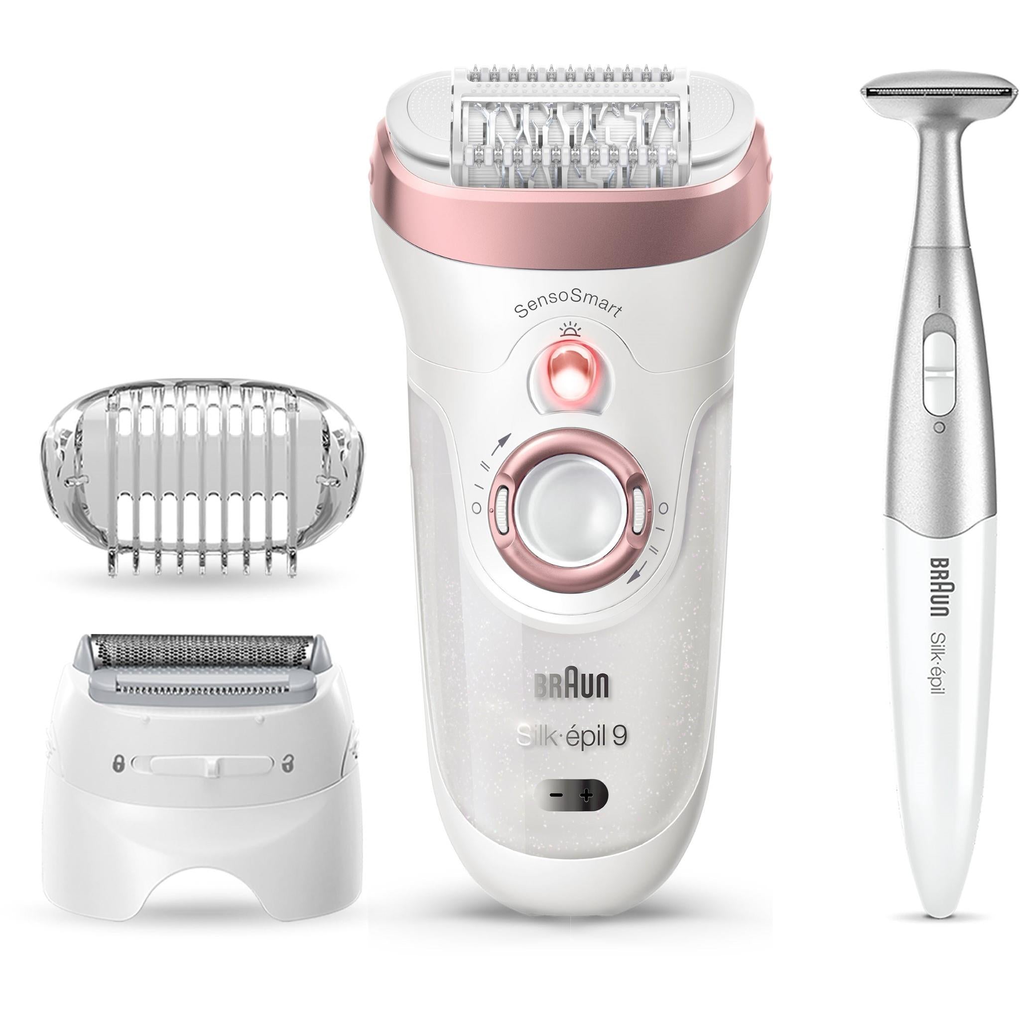 braun silk-epil 9 epilator (rose gold/white)