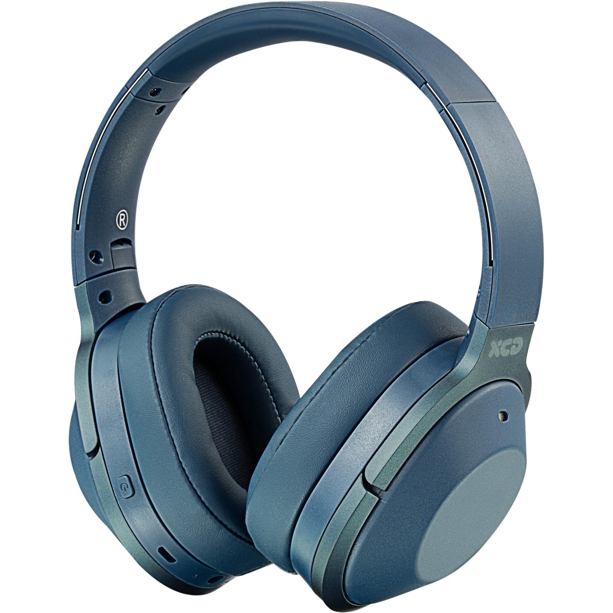 xcd bluetooth over-ear fashion headphones (blue)