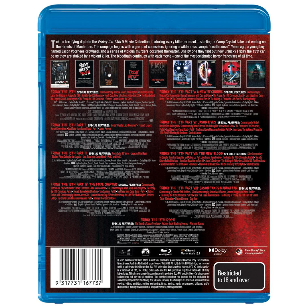 friday the 13th film series dvd