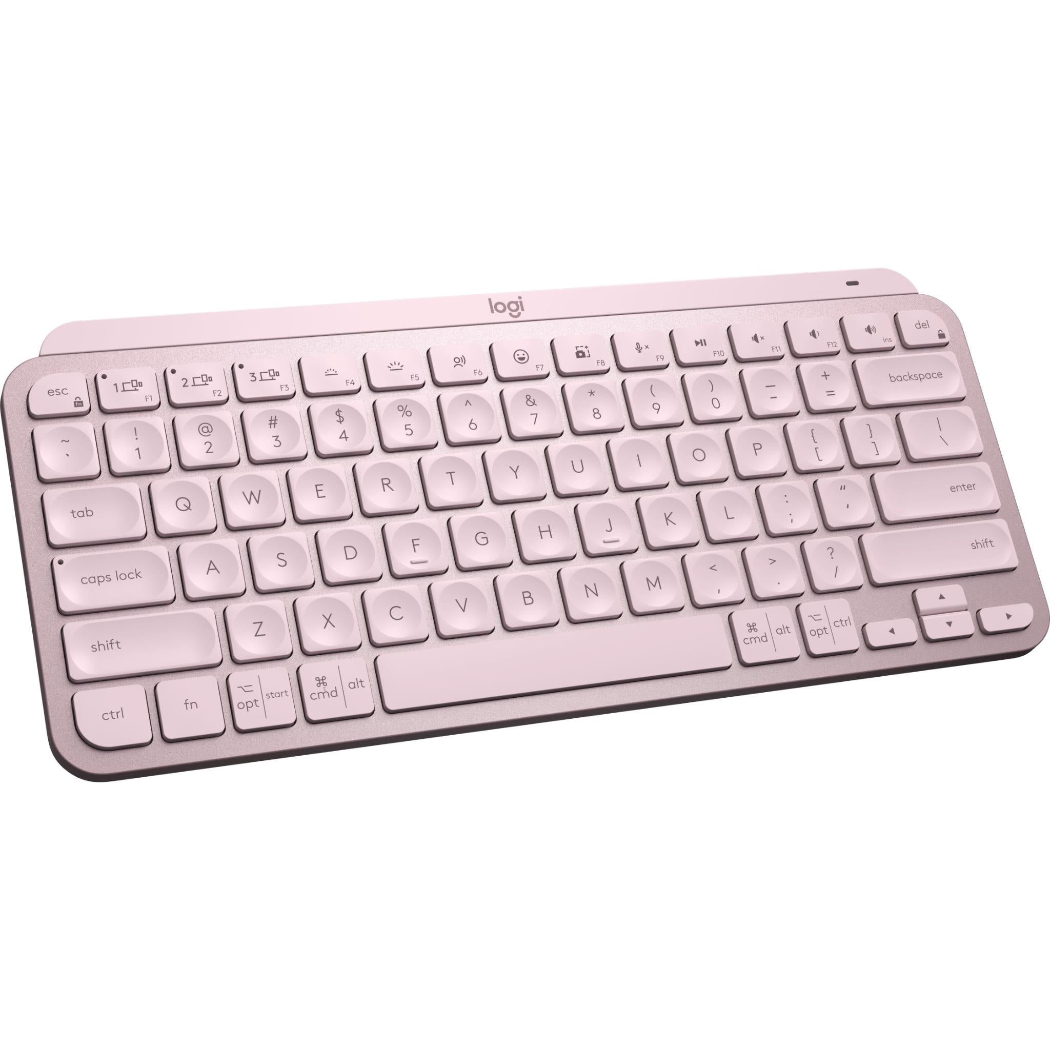 logitech mx keys mini wireless keyboard (rose)