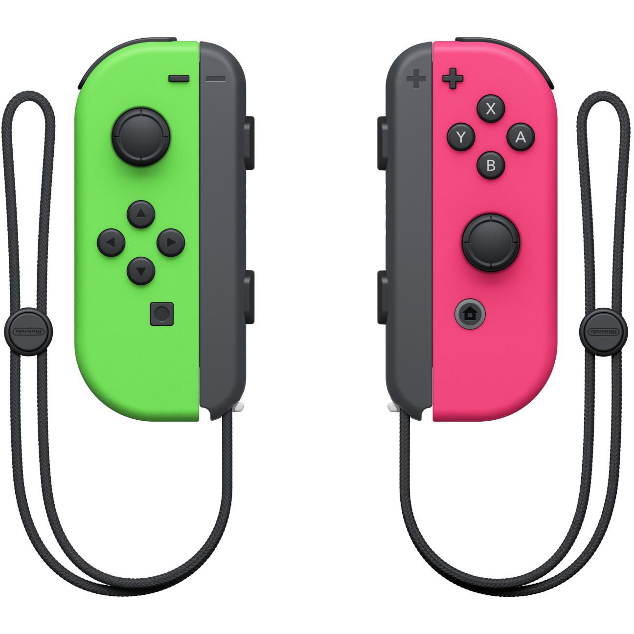 nintendo switch joy-con controller pair neon green & pink