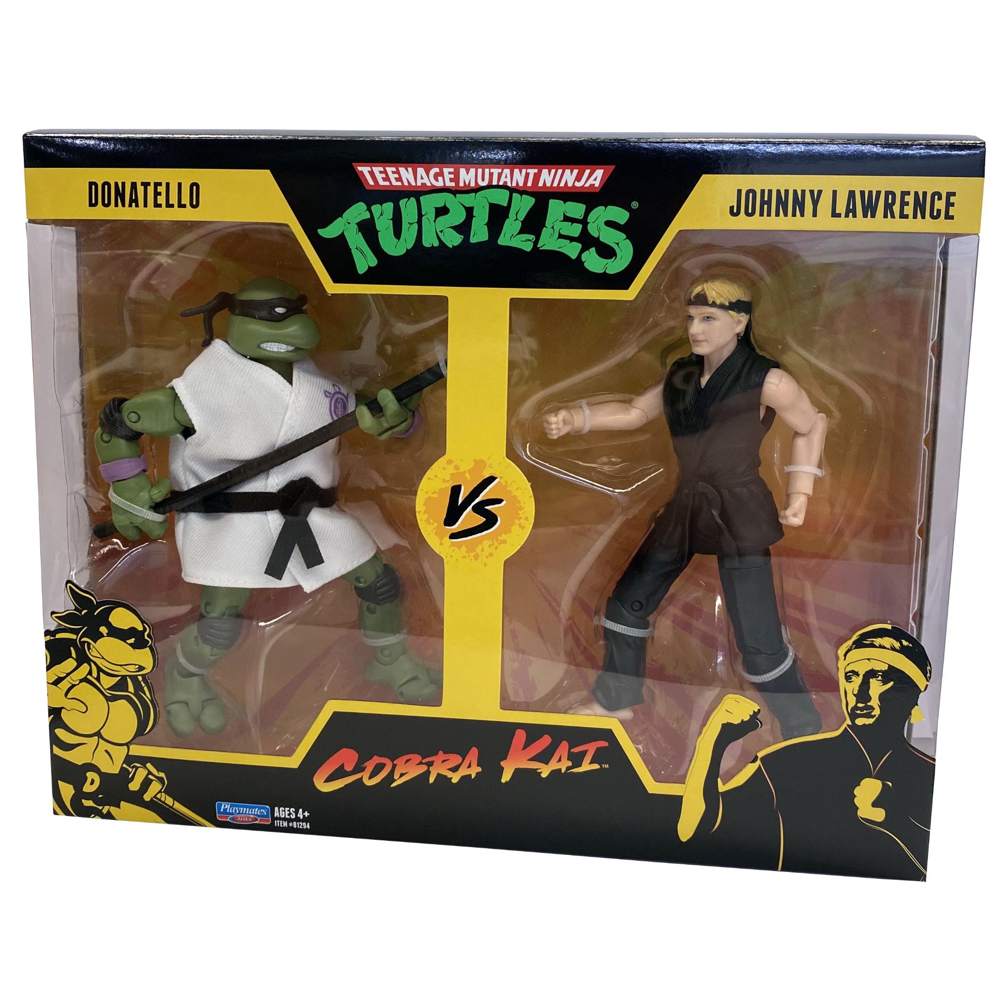teenage mutant ninja turtles vs cobra kai 2-pack 6" figure donatello vs johnny lawrence