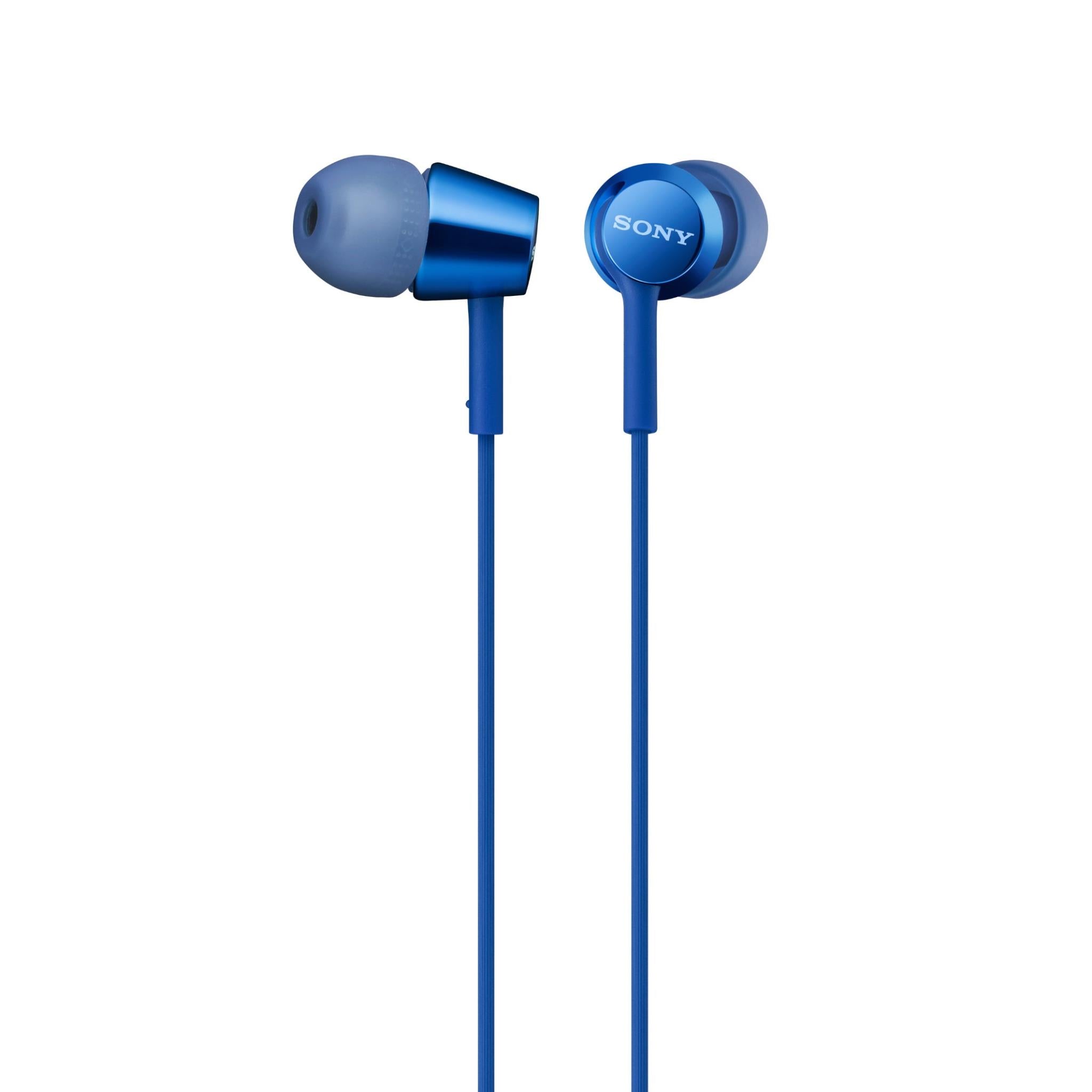 sony mdr-ex155ap in-ear headphones (blue)