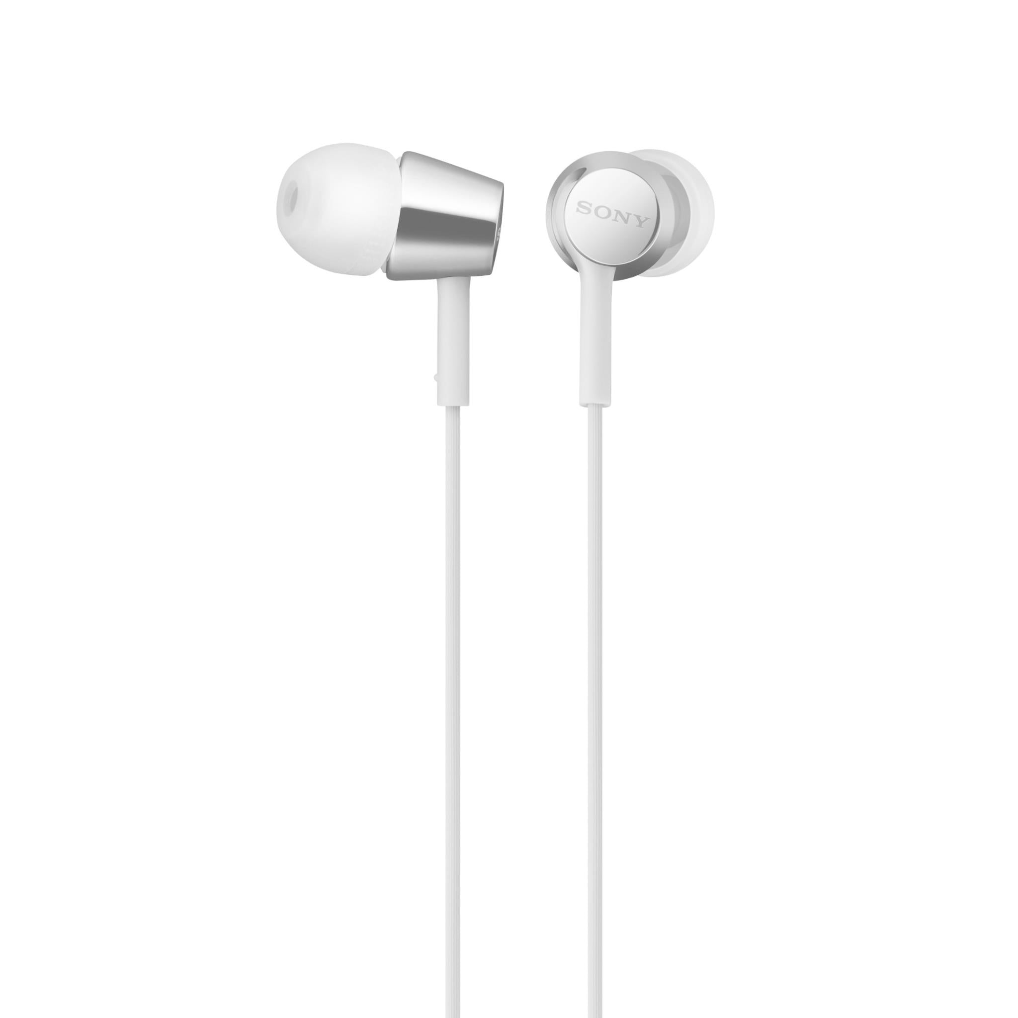 sony mdr-ex155ap in-ear headphones (white)