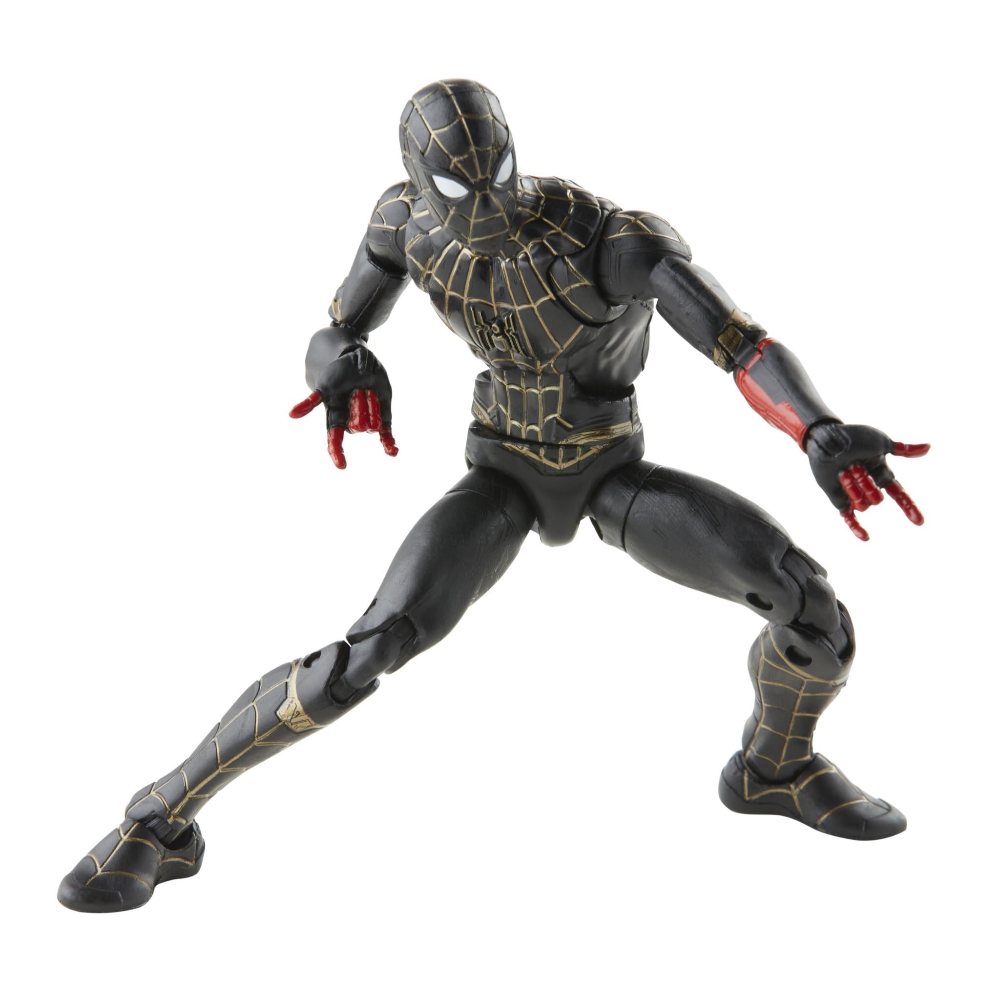 marvel - legends series: spider-man - black & gold suit figure