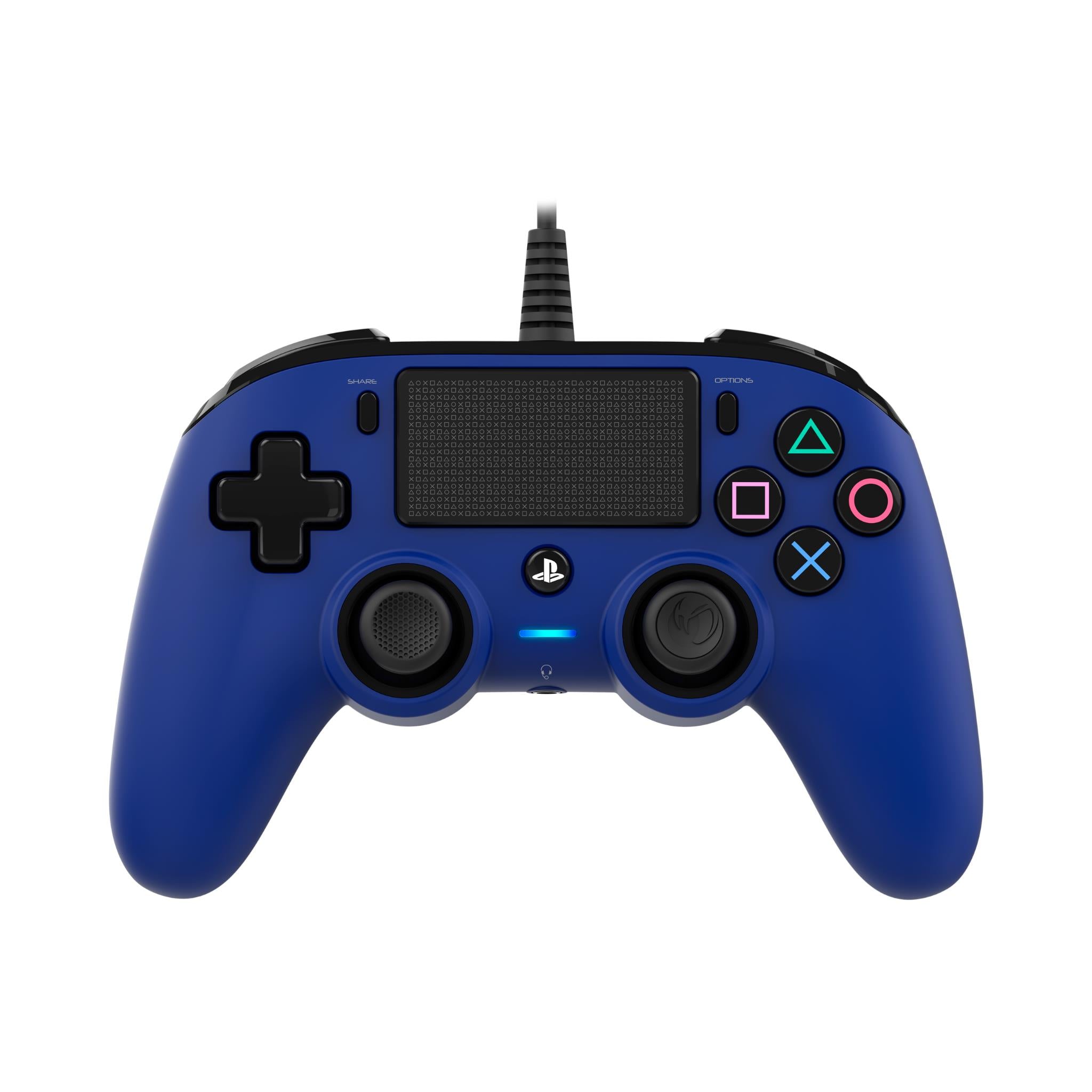 nacon wired compact controller for playstation 4 - blue