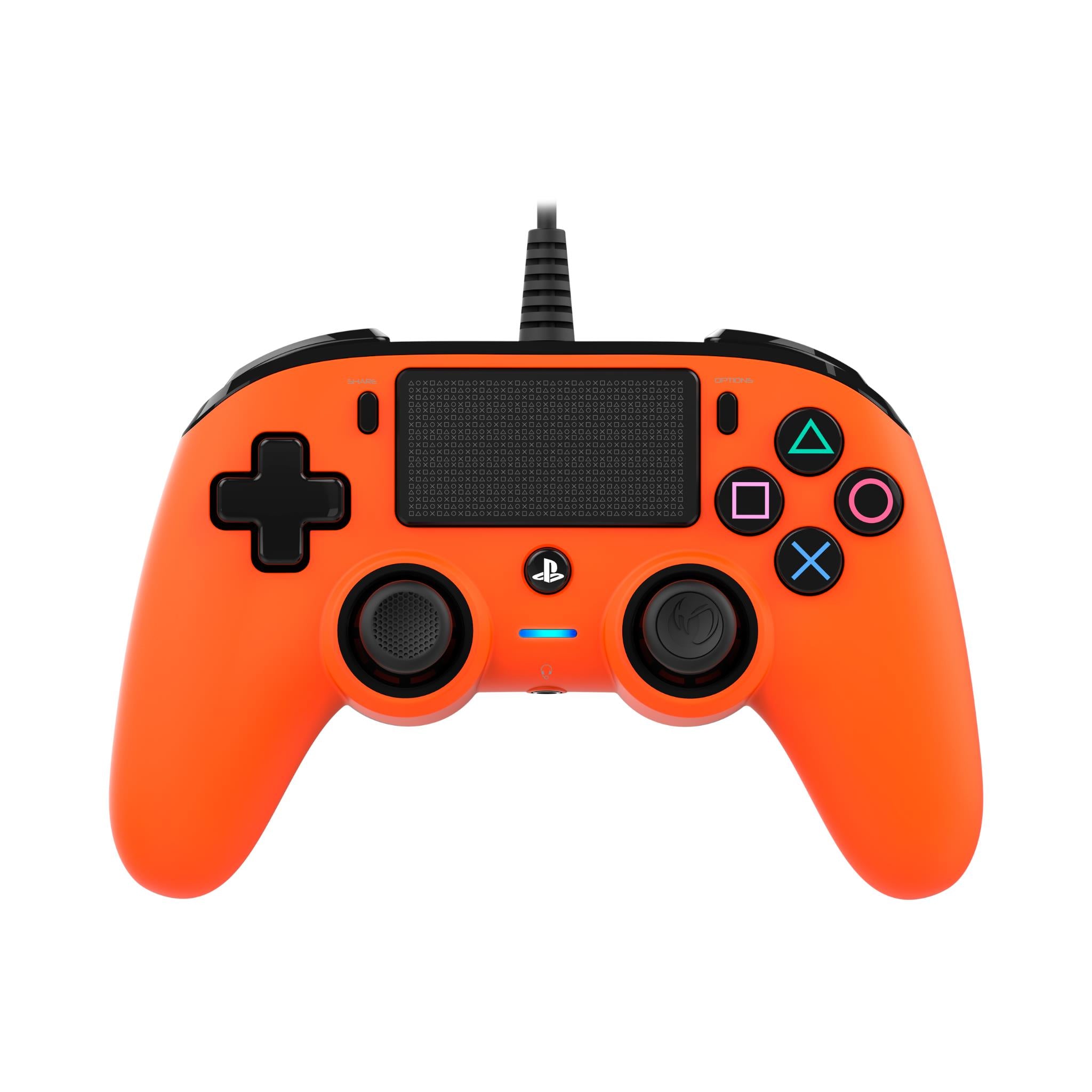 nacon wired compact controller for playstation 4 - orange