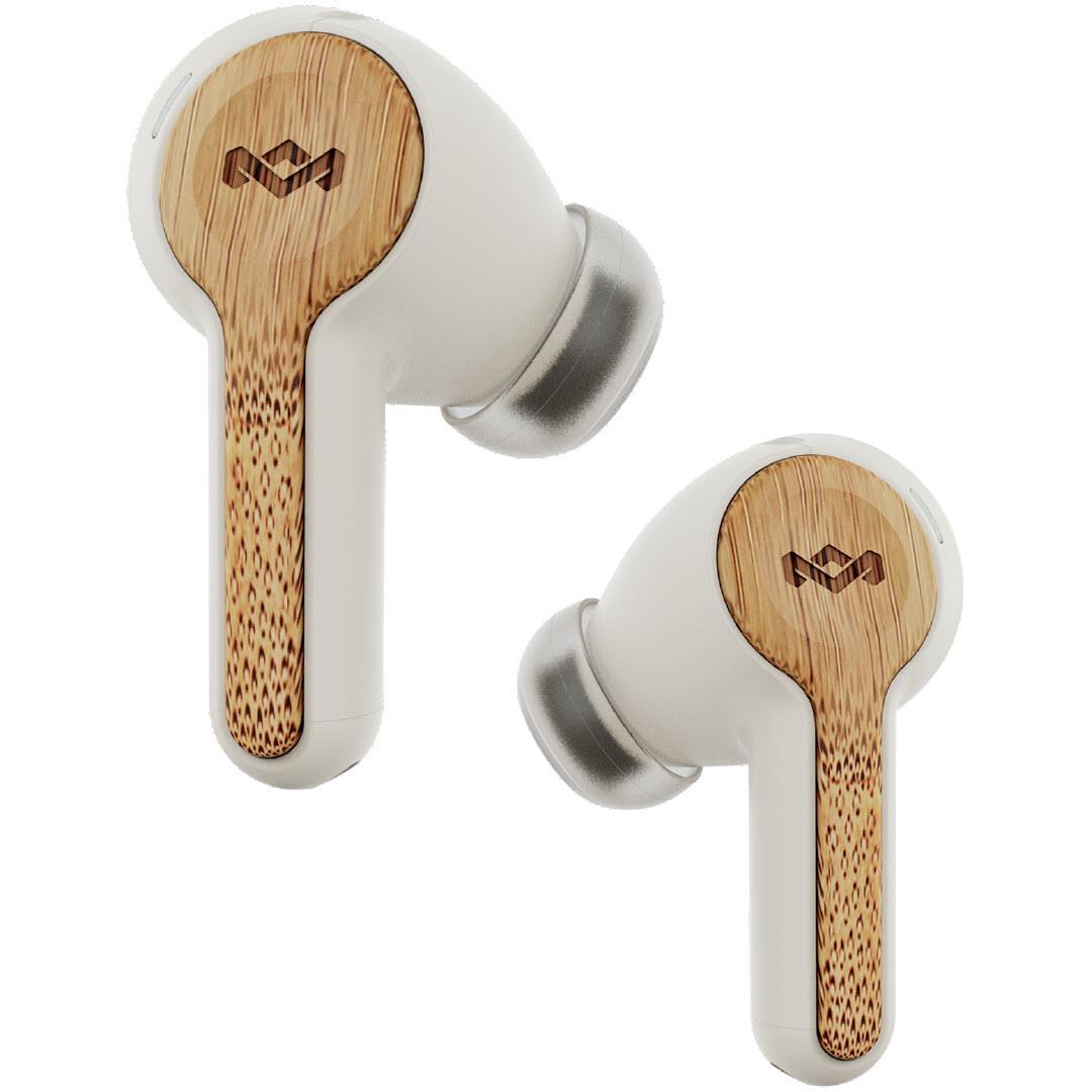 marley rebel true wireless in-ear headphones (cream)