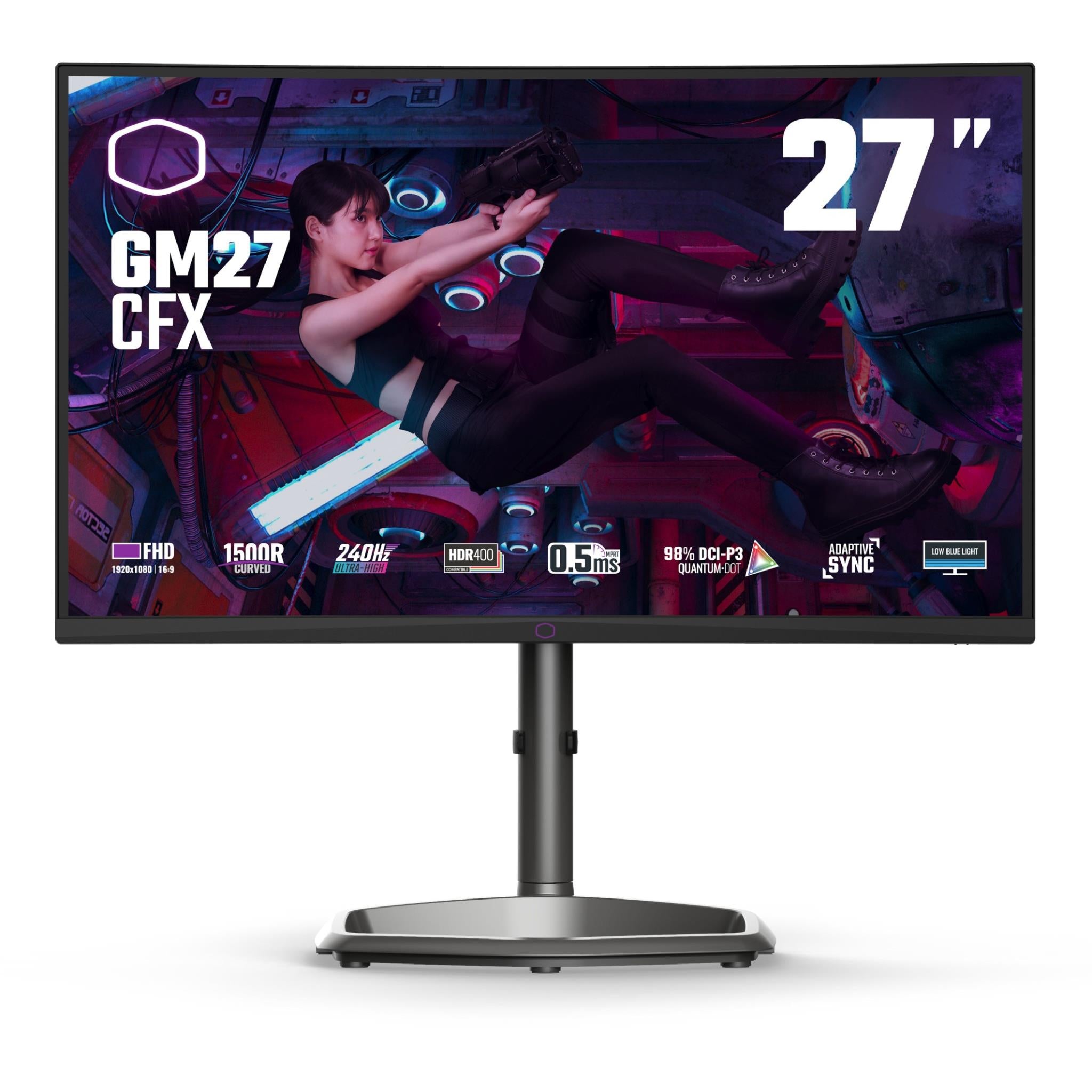cooler master gm27-cfx 27" fhd 240hz curved gaming monitor
