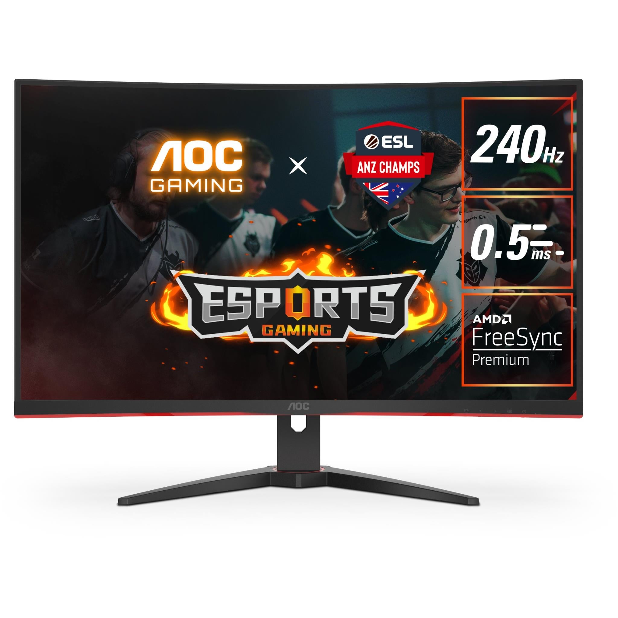 aoc c32g2ze 32" fhd 240hz curved gaming monitor