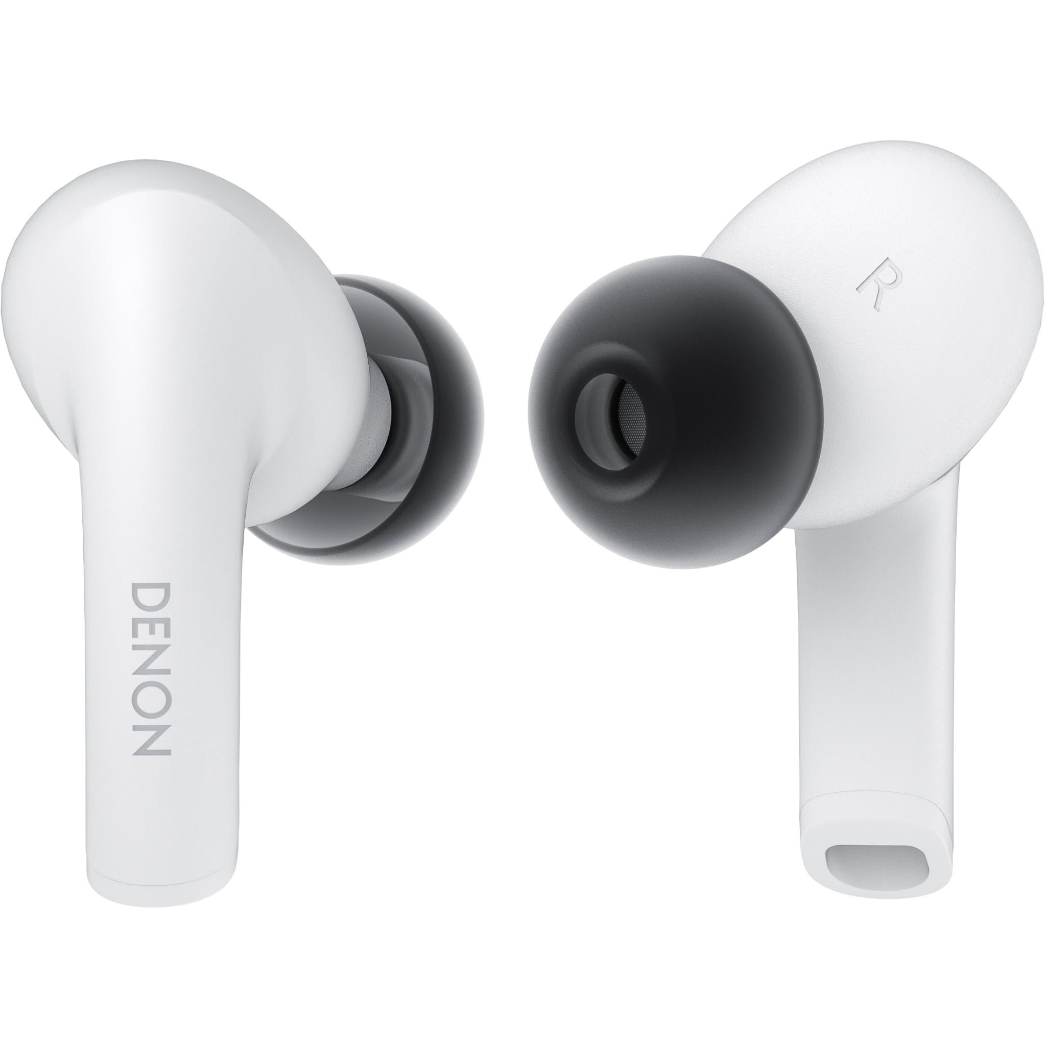 denon true wireless in-ear headphones (white)