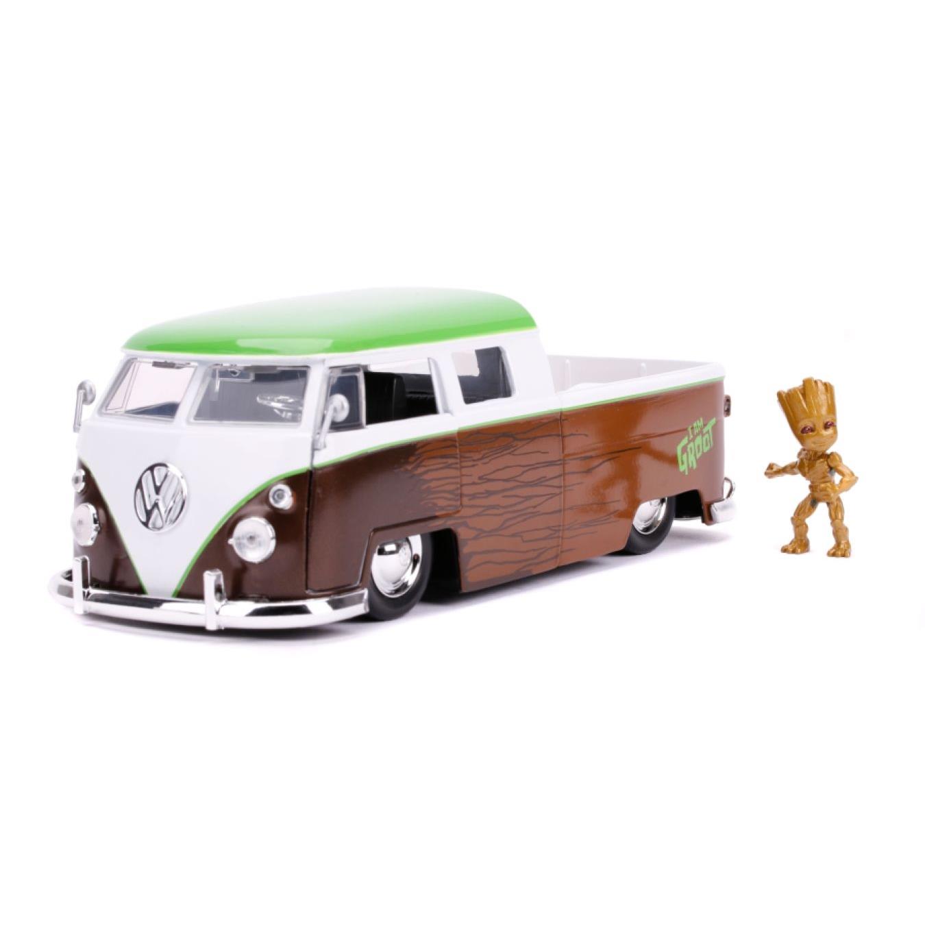 guardians of the galaxy - 1963 volkswagen bus with groot 1:24 scale hollywood ride vehicle replica