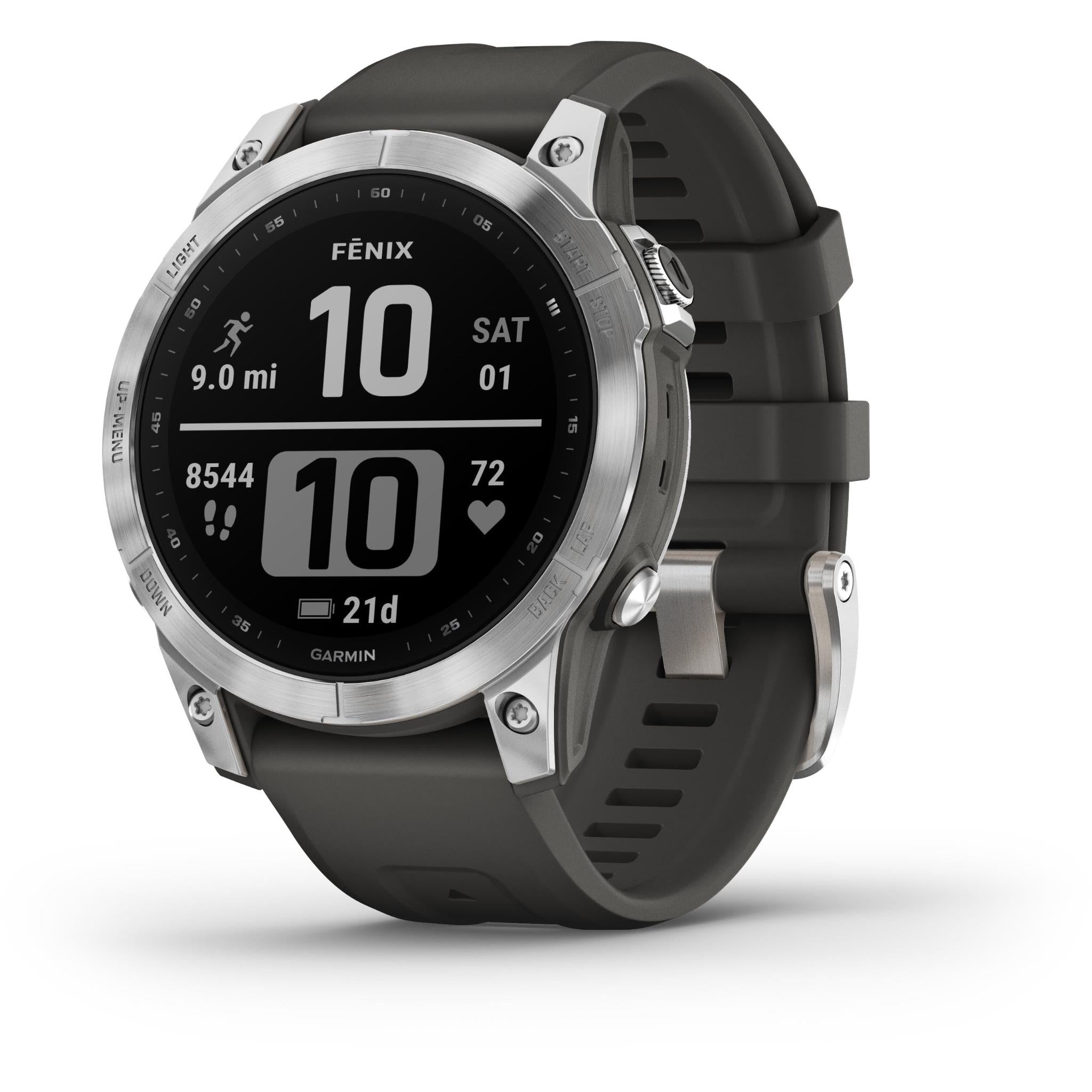 garmin fenix® 7 sports watch (silver/graphite)