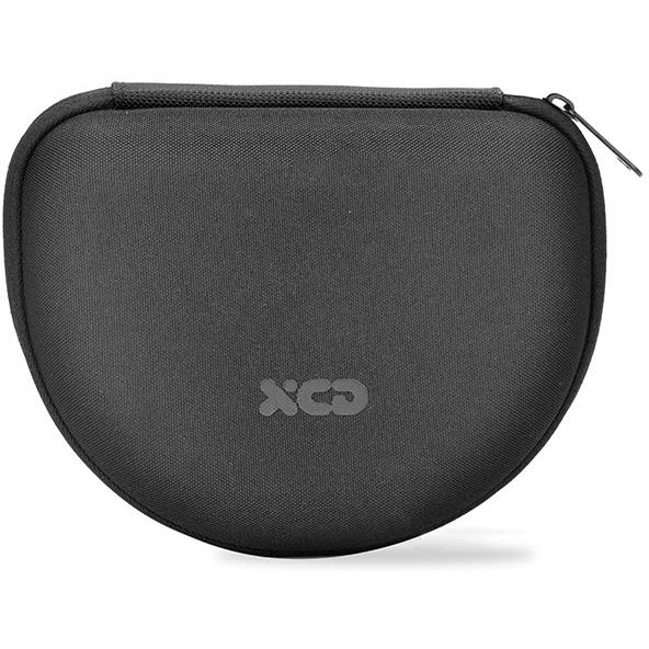 xcd eva headphone case with airline audio adaptor/splitter
