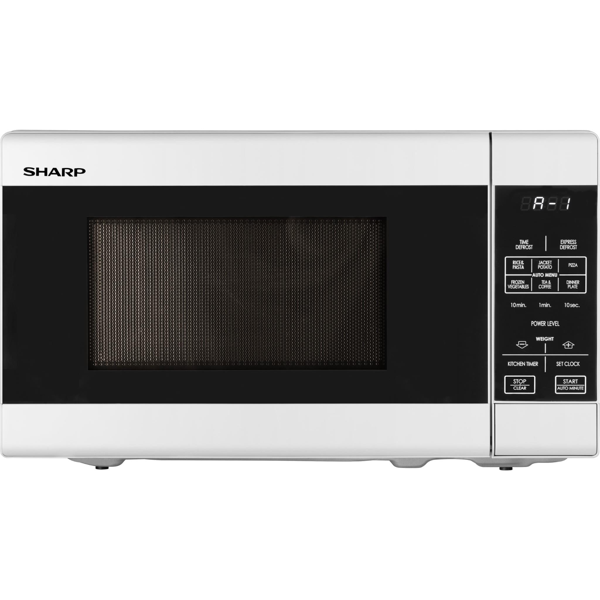 sharp r211dw 750w 20l compact microwave oven (white)