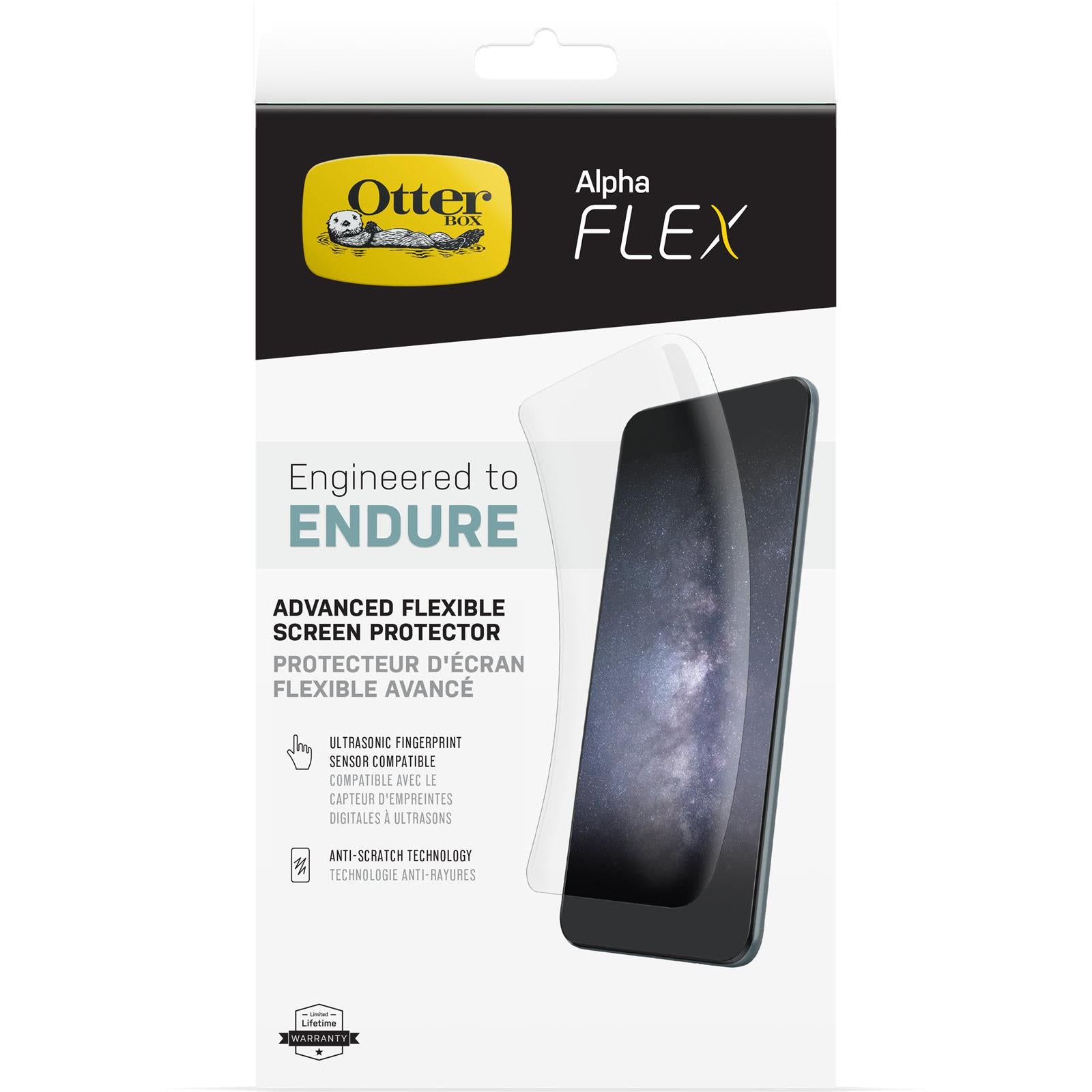 otterbox alpha flex screen protector for galaxy s22 ultra