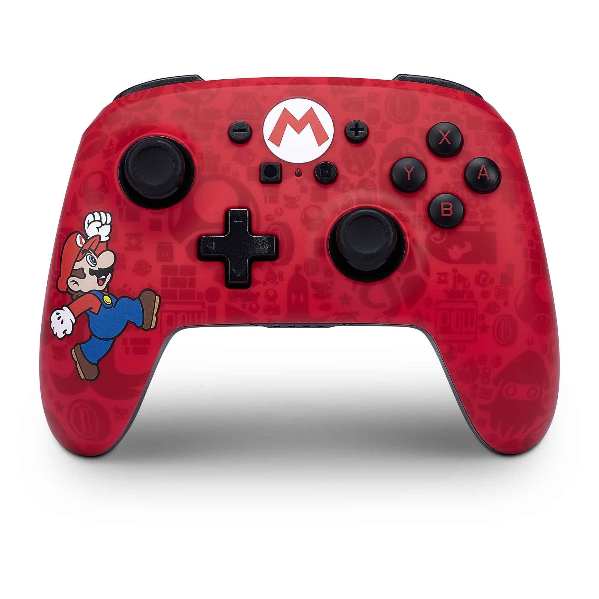 powera enhanced wireless controller for nintendo switch (here we go mario)